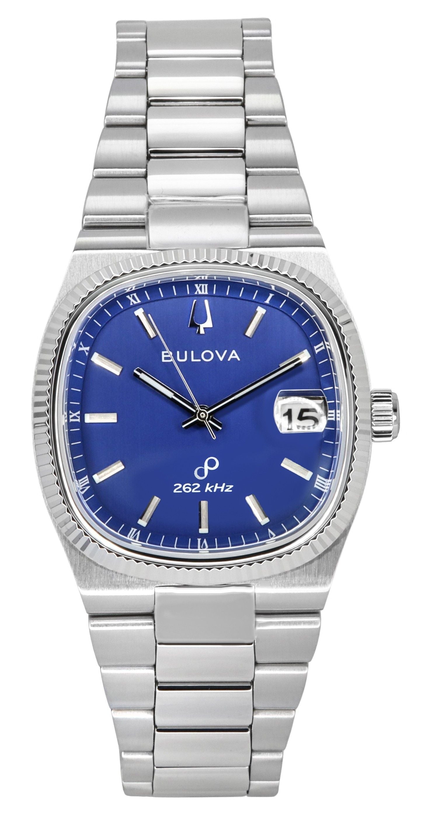 Bulova Classic Super Seville 262kHz Precisionist Stainless Steel Blue Dial Quartz 96B440 Men's Watch - Prestige Stones