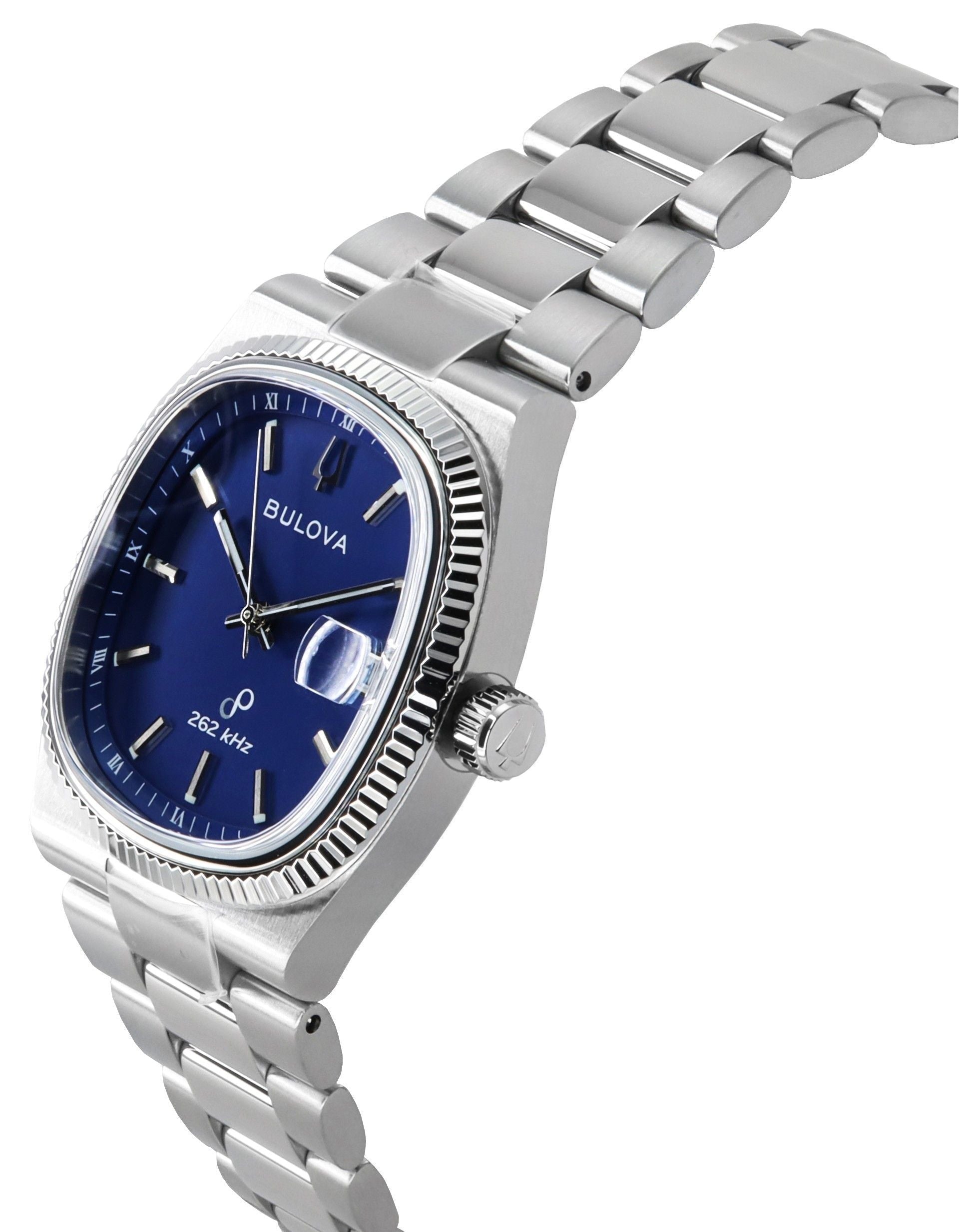 Bulova Classic Super Seville 262kHz Precisionist Stainless Steel Blue Dial Quartz 96B440 Men's Watch - Prestige Stones