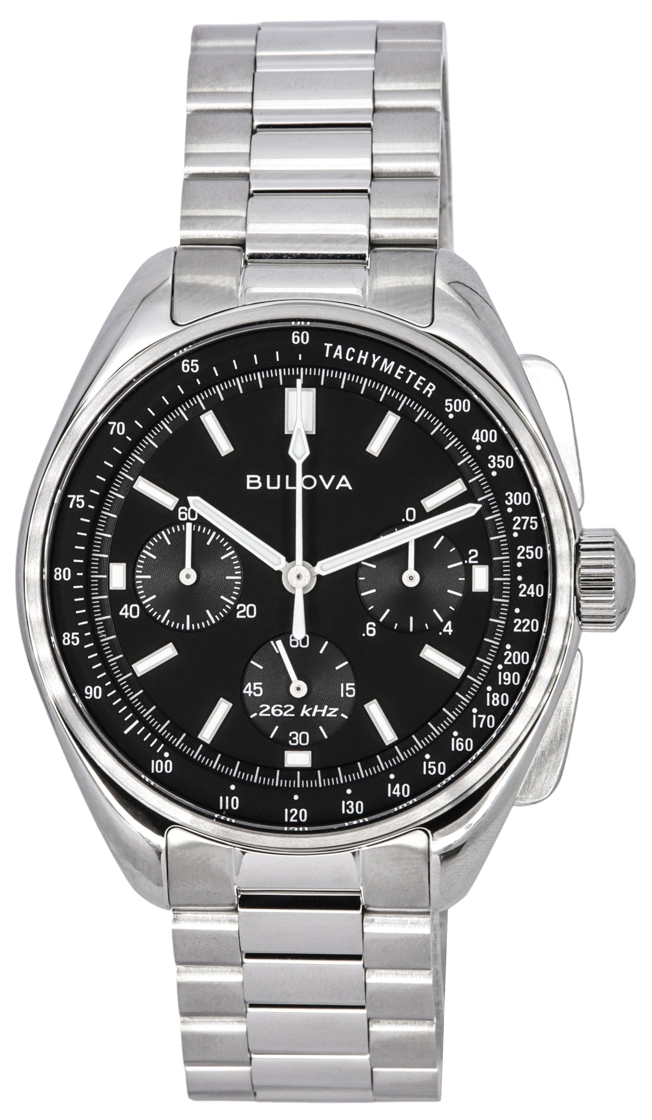 Bulova Lunar Pilot Archive Series Special Edition Chronograph Black Dial Quartz 96K111 Men's Watch With Extra Strap - Prestige Stones