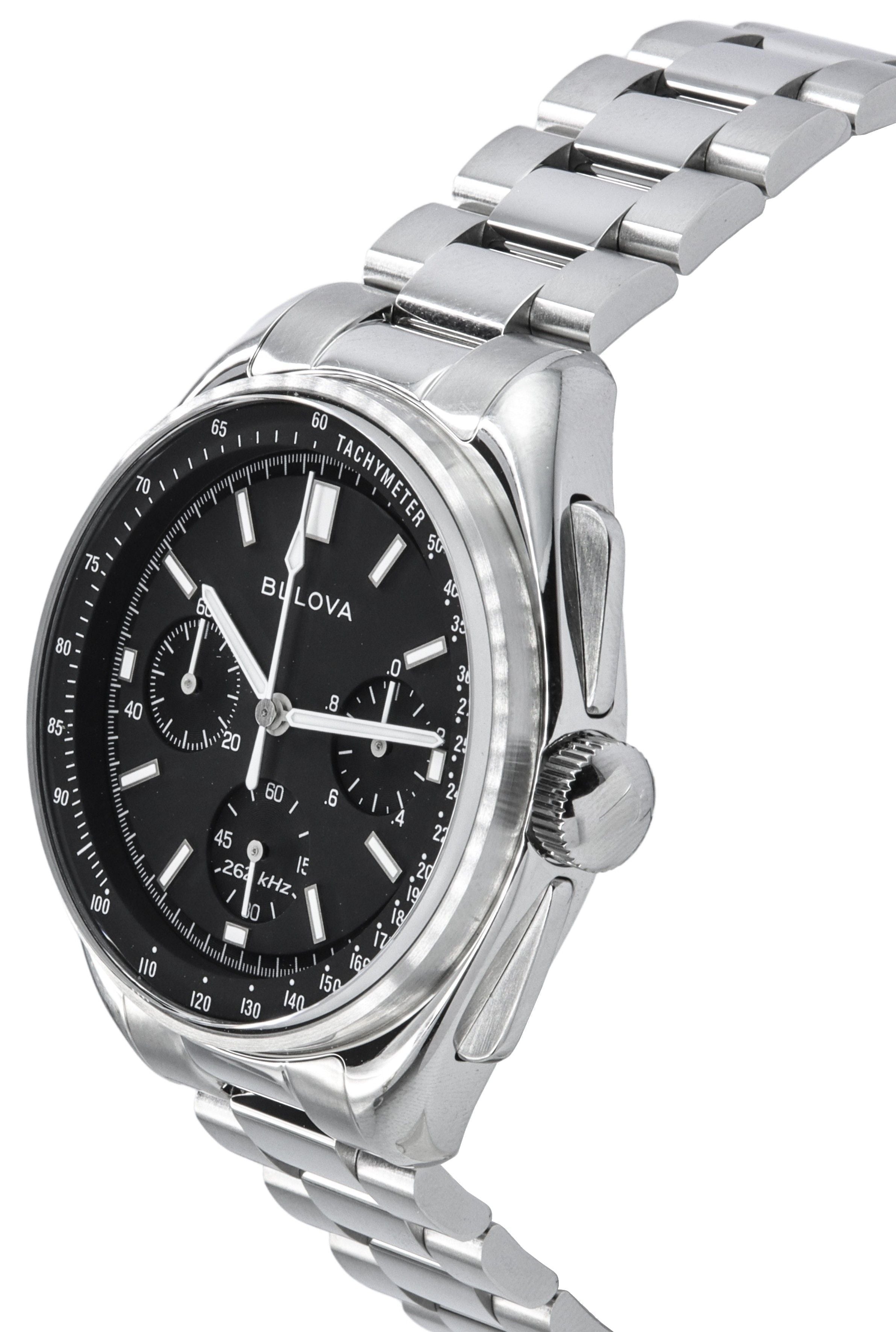 Bulova Lunar Pilot Archive Series Special Edition Chronograph Black Dial Quartz 96K111 Men's Watch With Extra Strap - Prestige Stones