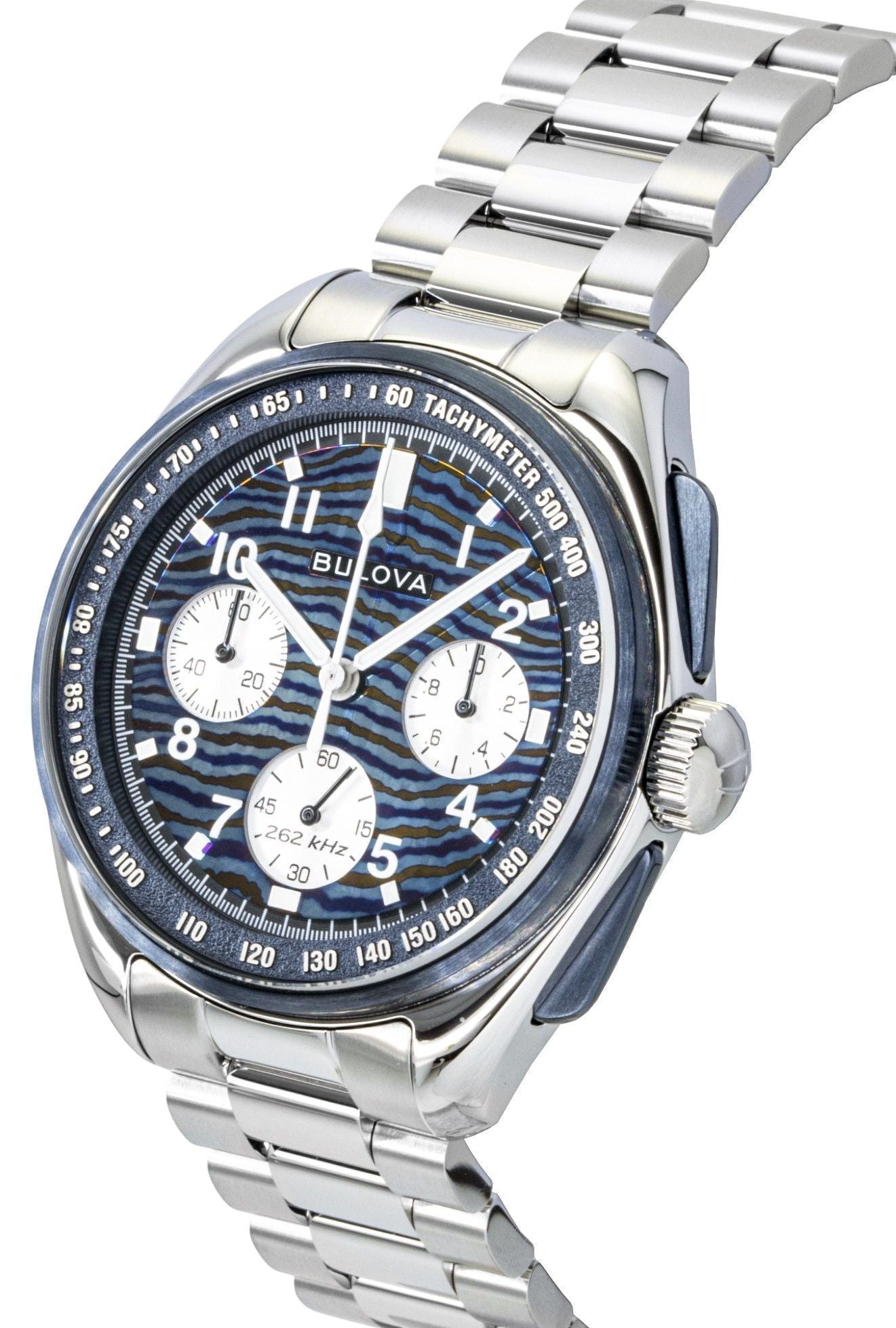 Bulova Lunar Pilot Timascus Chronograph 150th Anniversary Limited Edition Blue Dial Quartz 98A329 Men's Watch - Prestige Stones