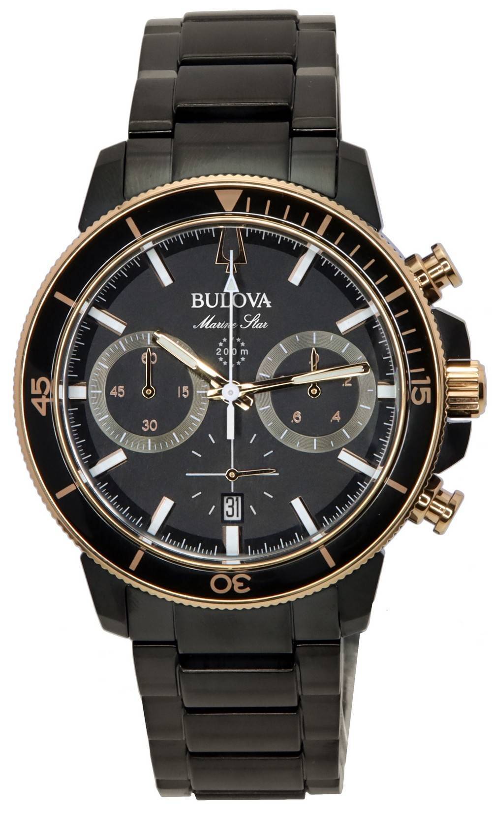 Bulova Marine Star Chronograph Quartz Diver's 98B302 200M Men's Watch - Prestige Stones