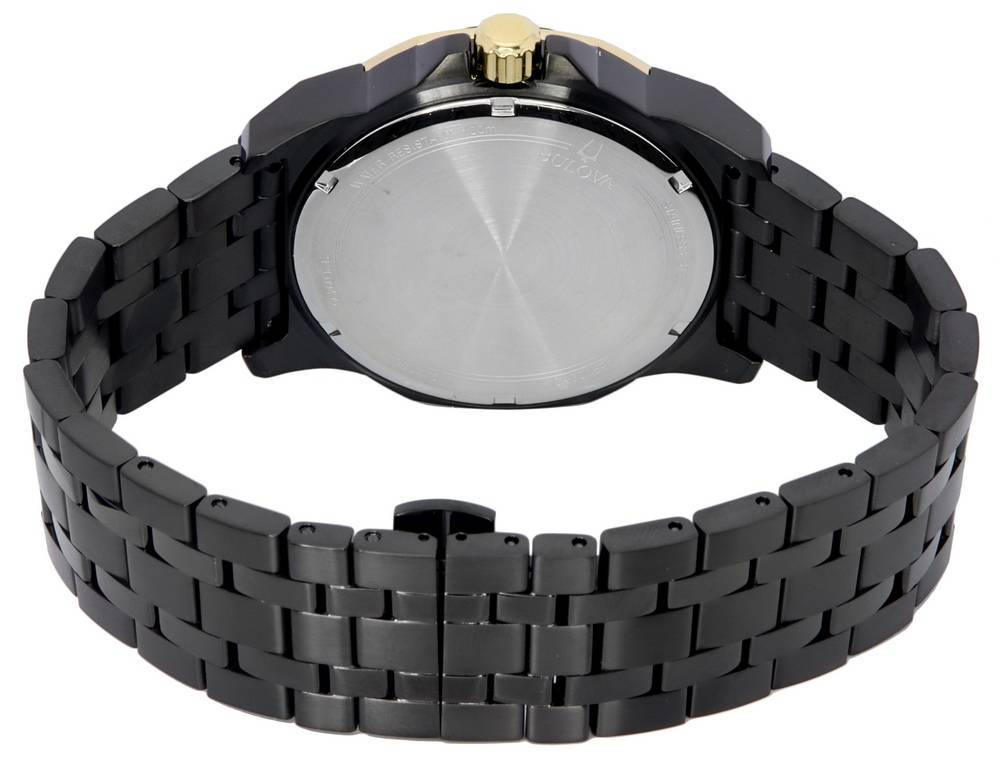 Bulova Marine Star Diamond Accents Black Dial Quartz 98D176 100M Men's Watch - Prestige Stones