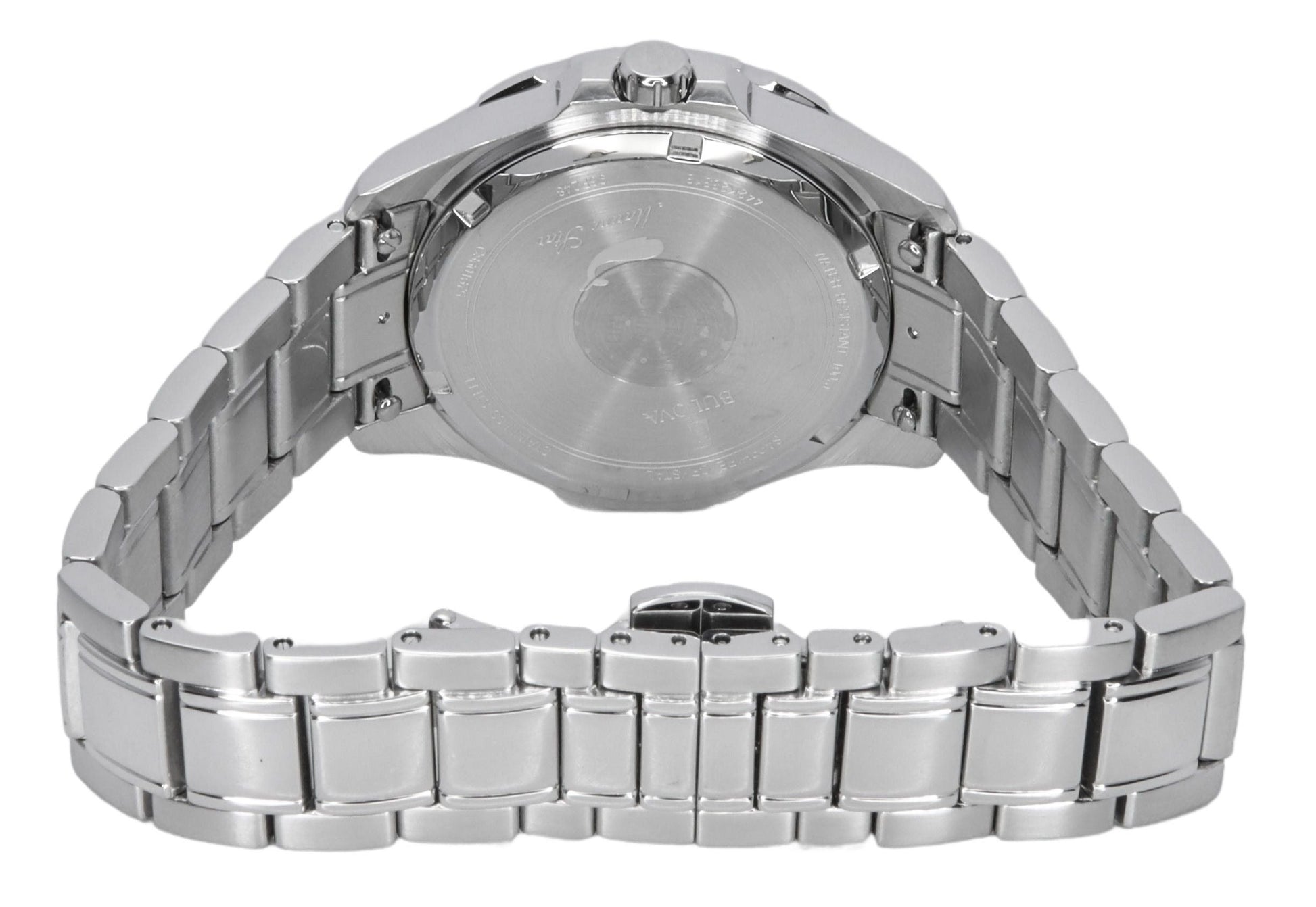 Bulova Marine Star Diamond Accents Stainless Steel Blue Mother Of Pearl Dial Quartz 96P248 100 Women's Watch - Prestige Stones