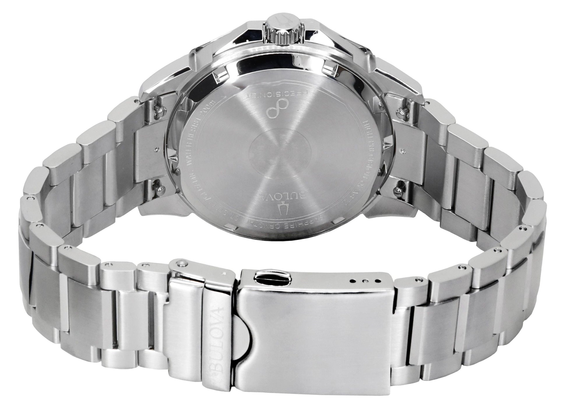 Bulova Marine Star Precisionist Stainless Steel Blue Dial Quartz Diver's 96B433 200M Men's Watch - Prestige Stones