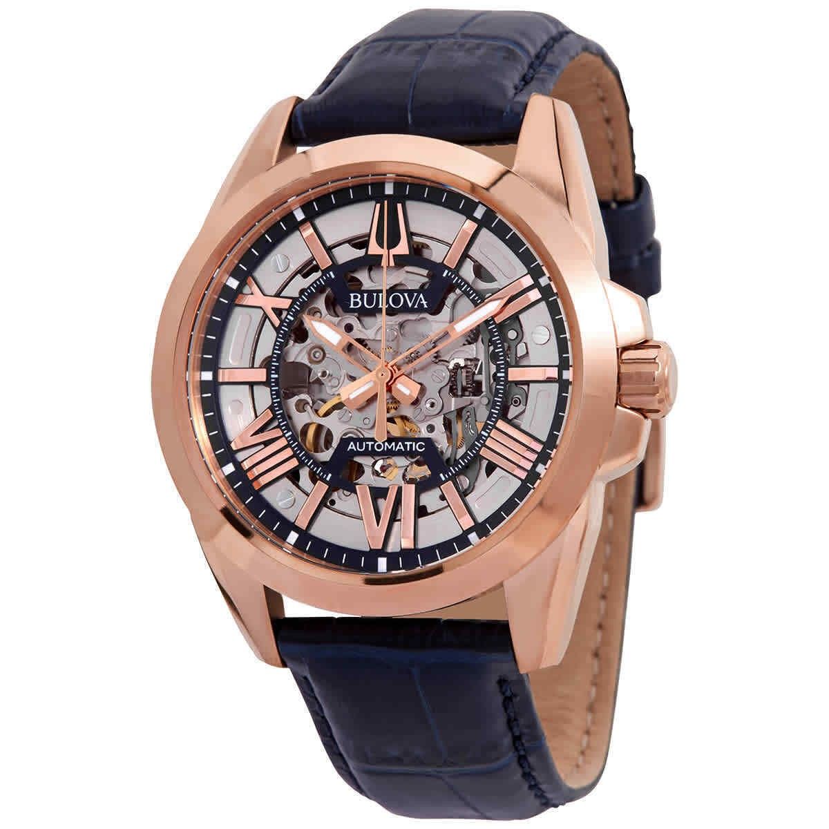 Bulova Sutton Automatic Skeleton Dial 97A161 100M Men's Watch - Prestige Stones