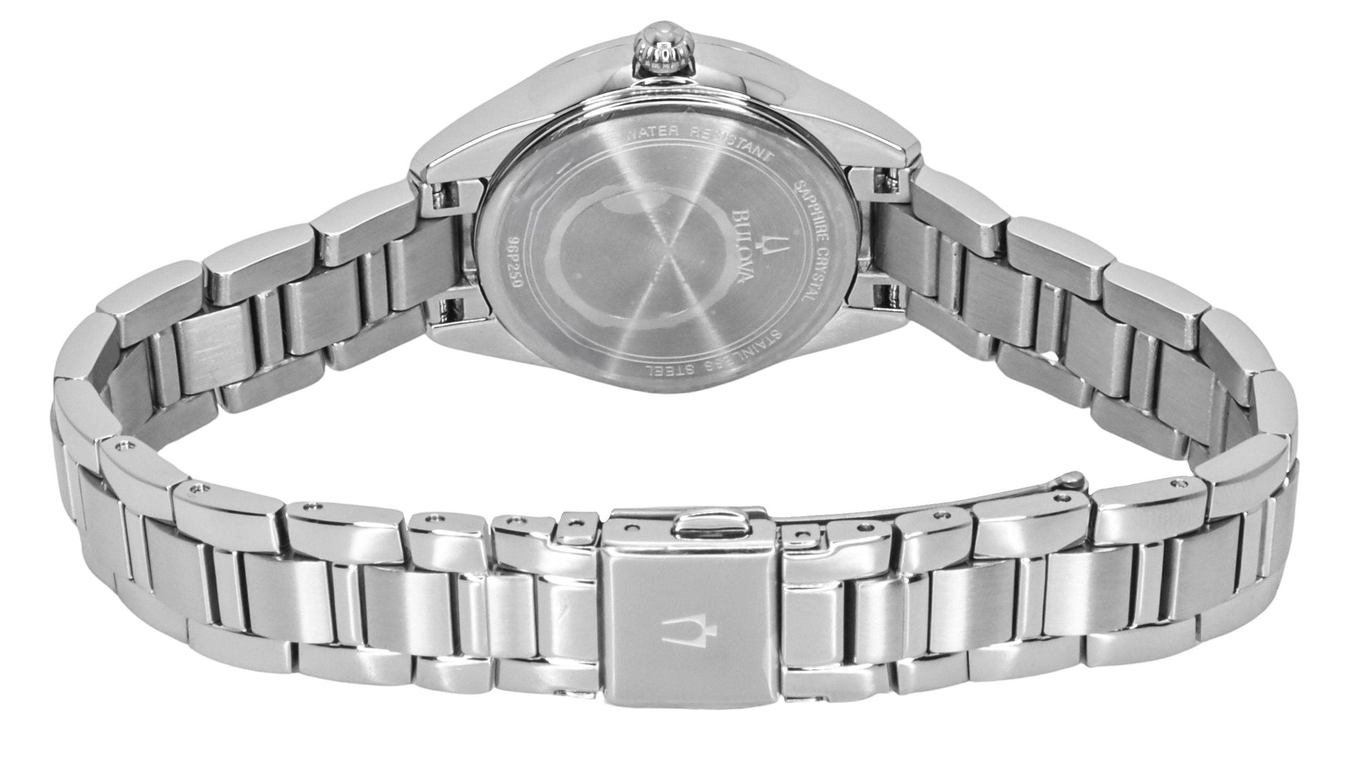 Bulova Sutton Diamond Accents Stainless Steel Light Blue Dial Quartz 96P250 Women's Watch - Prestige Stones