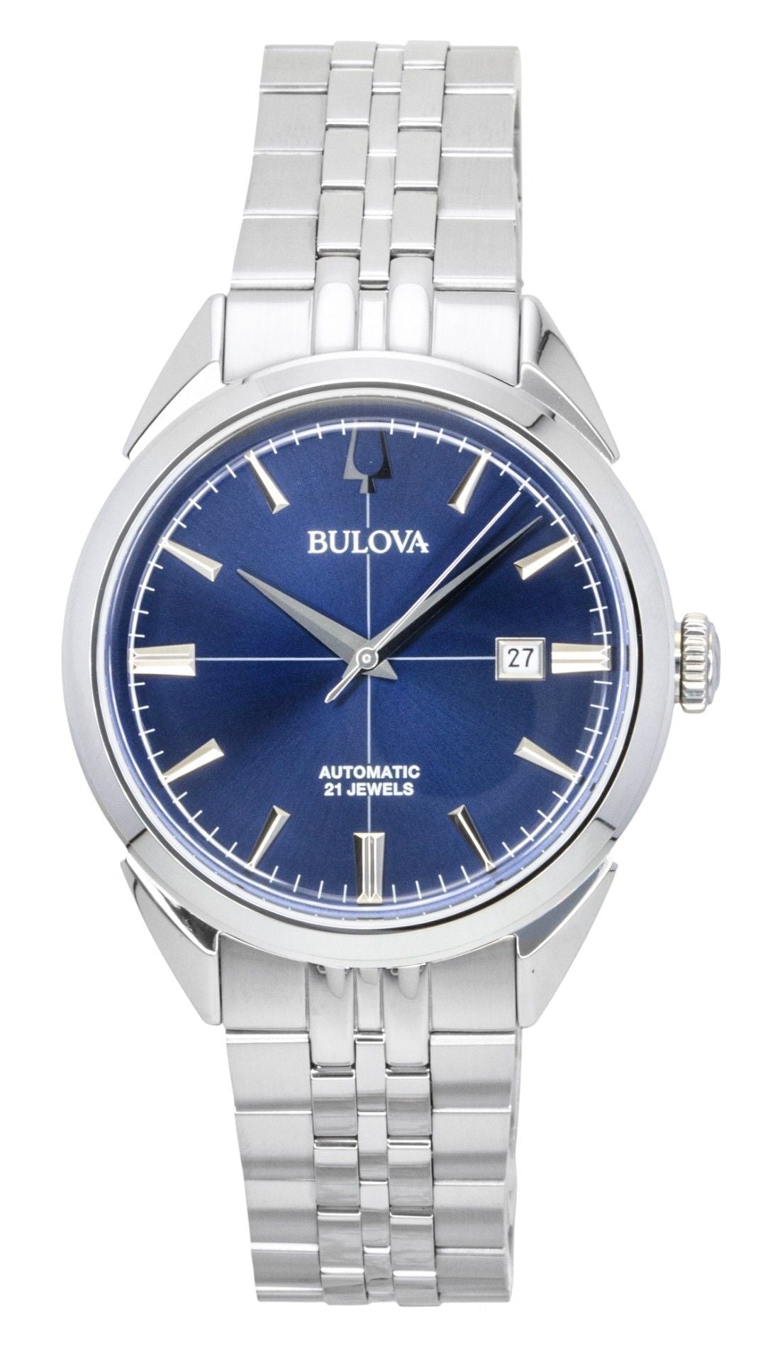 Bulova Sutton Stainless Steel Blue Dial Automatic 96B425 Men's Watch - Prestige Stones
