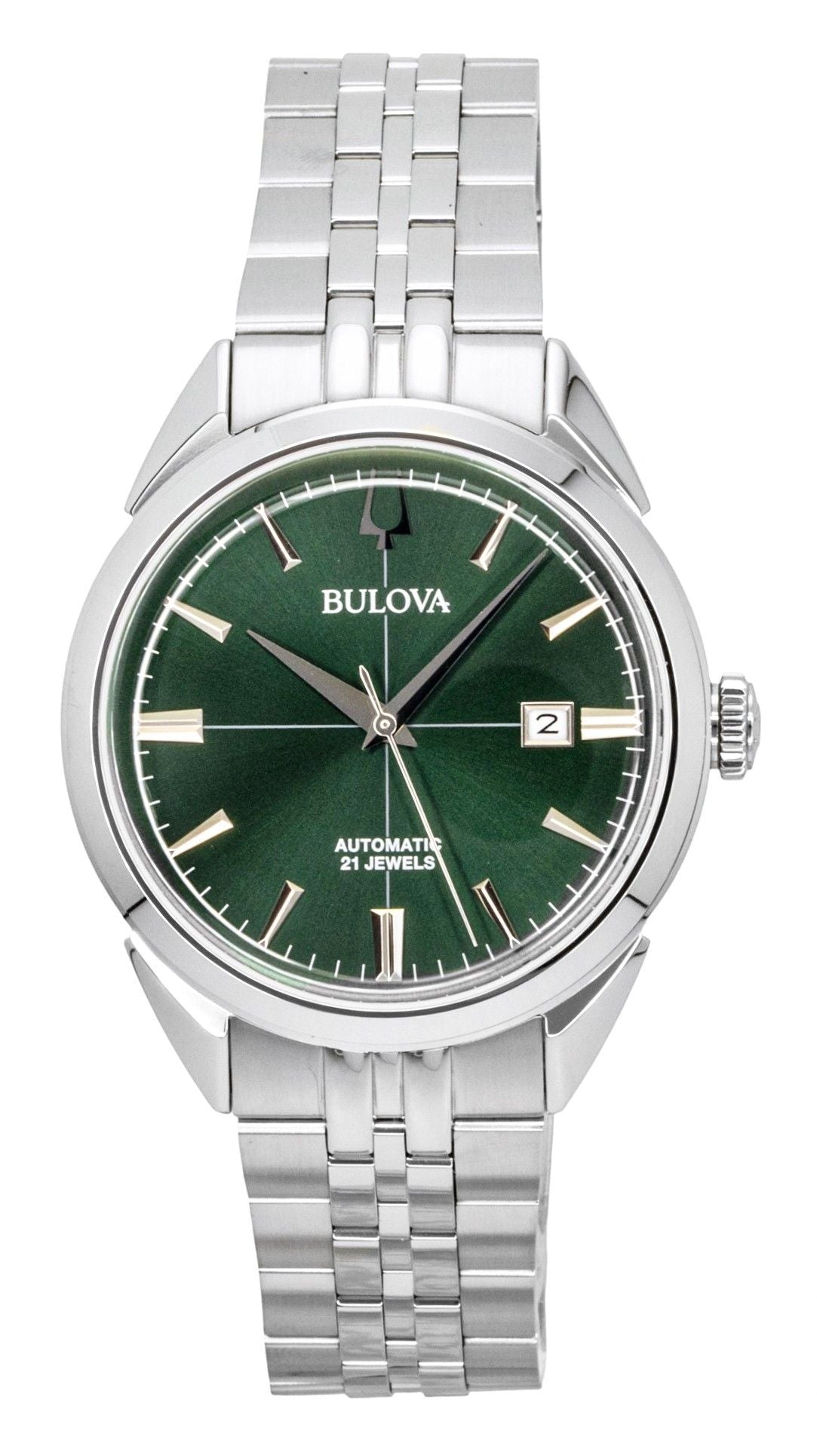 Bulova Sutton Stainless Steel Green Dial Automatic 96B424 Men's Watch - Prestige Stones