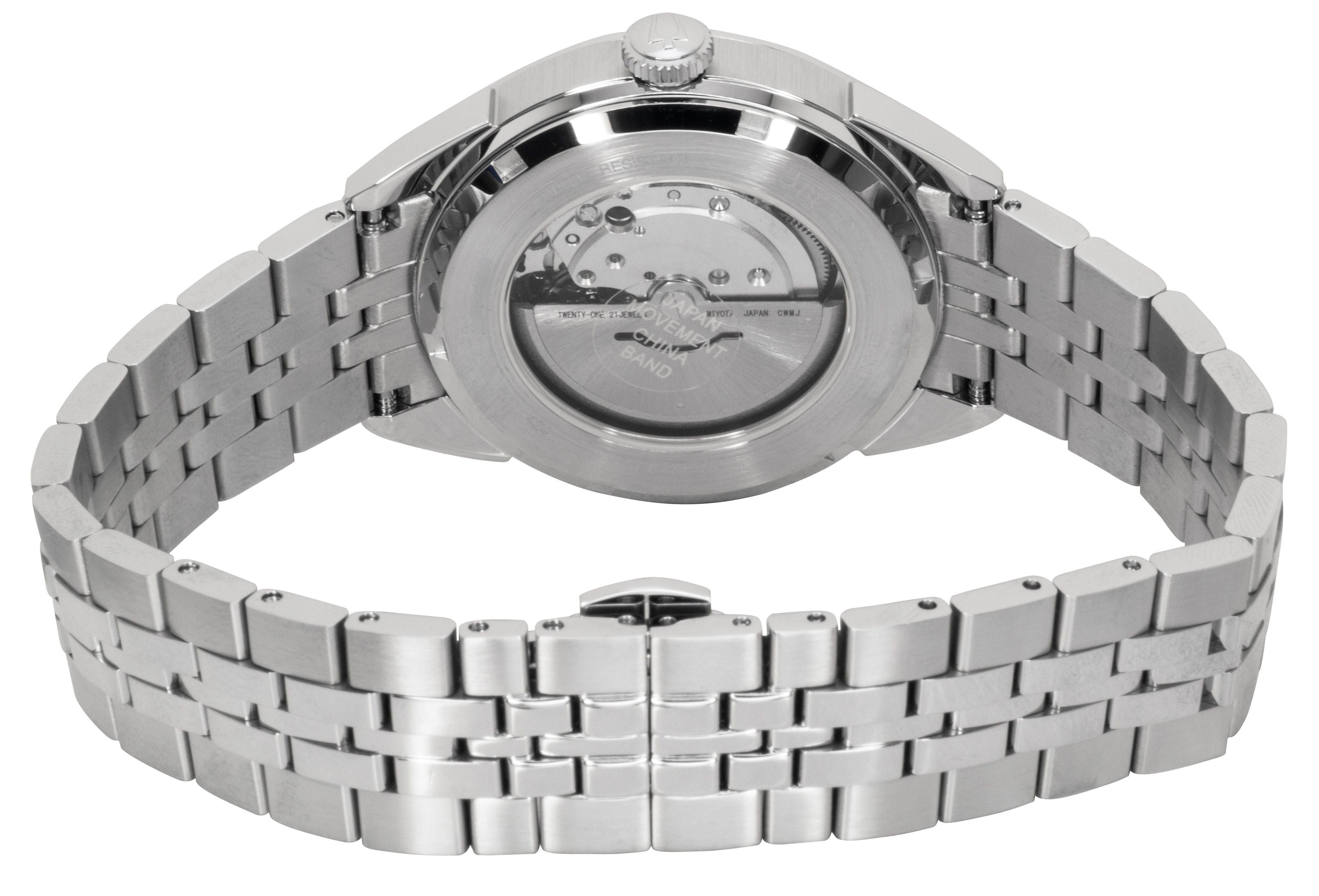 Bulova Sutton Stainless Steel Green Dial Automatic 96B424 Men's Watch - Prestige Stones