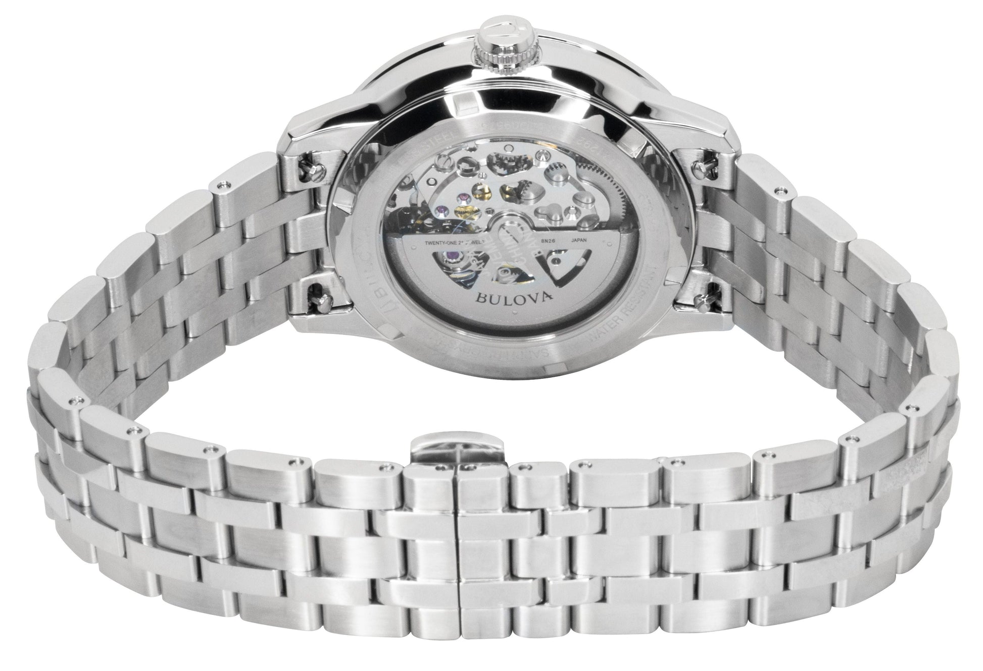 Bulova Sutton Stainless Steel Green Skeleton Automatic 96A329 Men's Watch - Prestige Stones