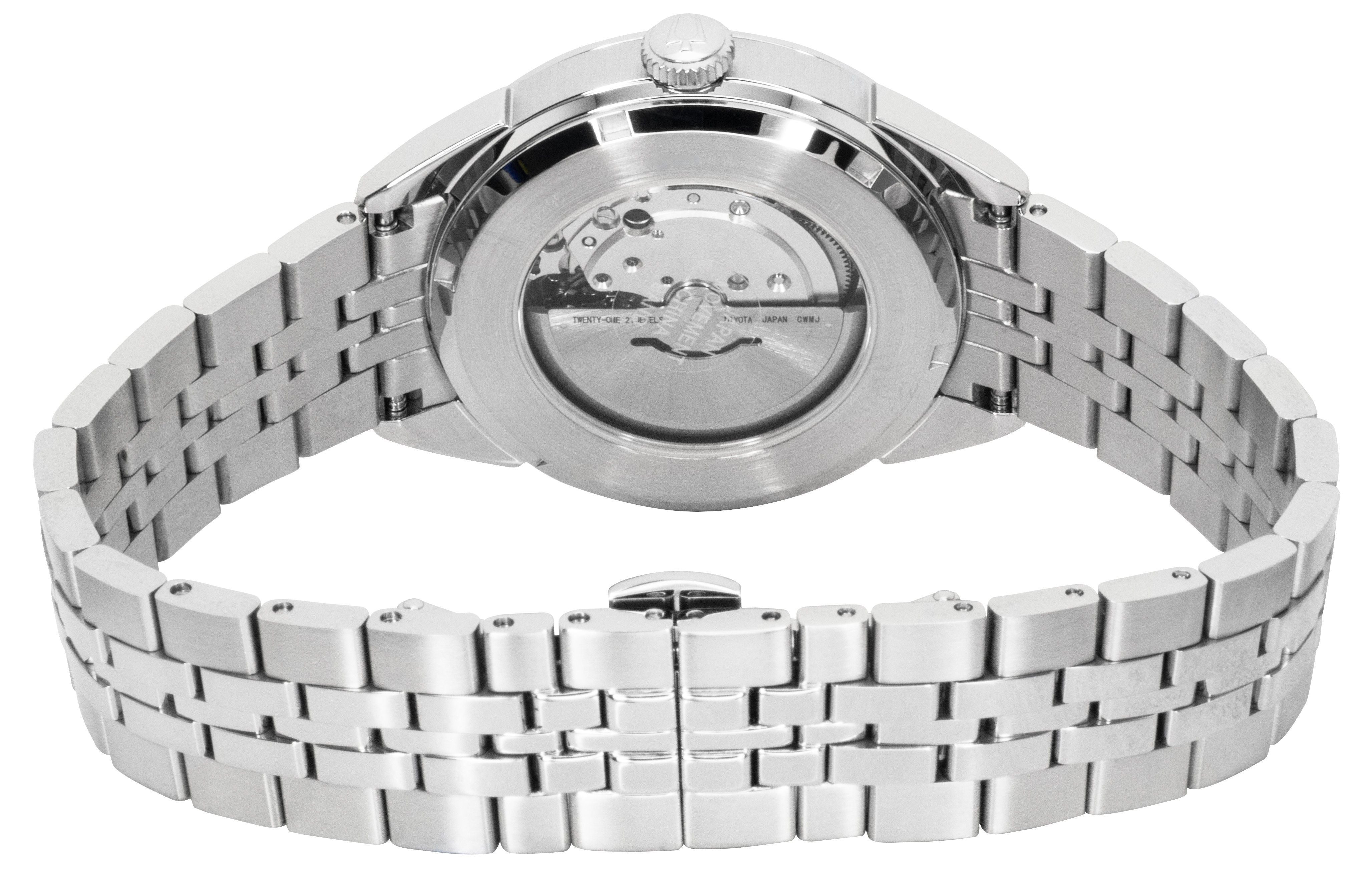 Bulova Sutton Stainless Steel Ice Blue Dial Automatic 96B423 Men's Watch - Prestige Stones