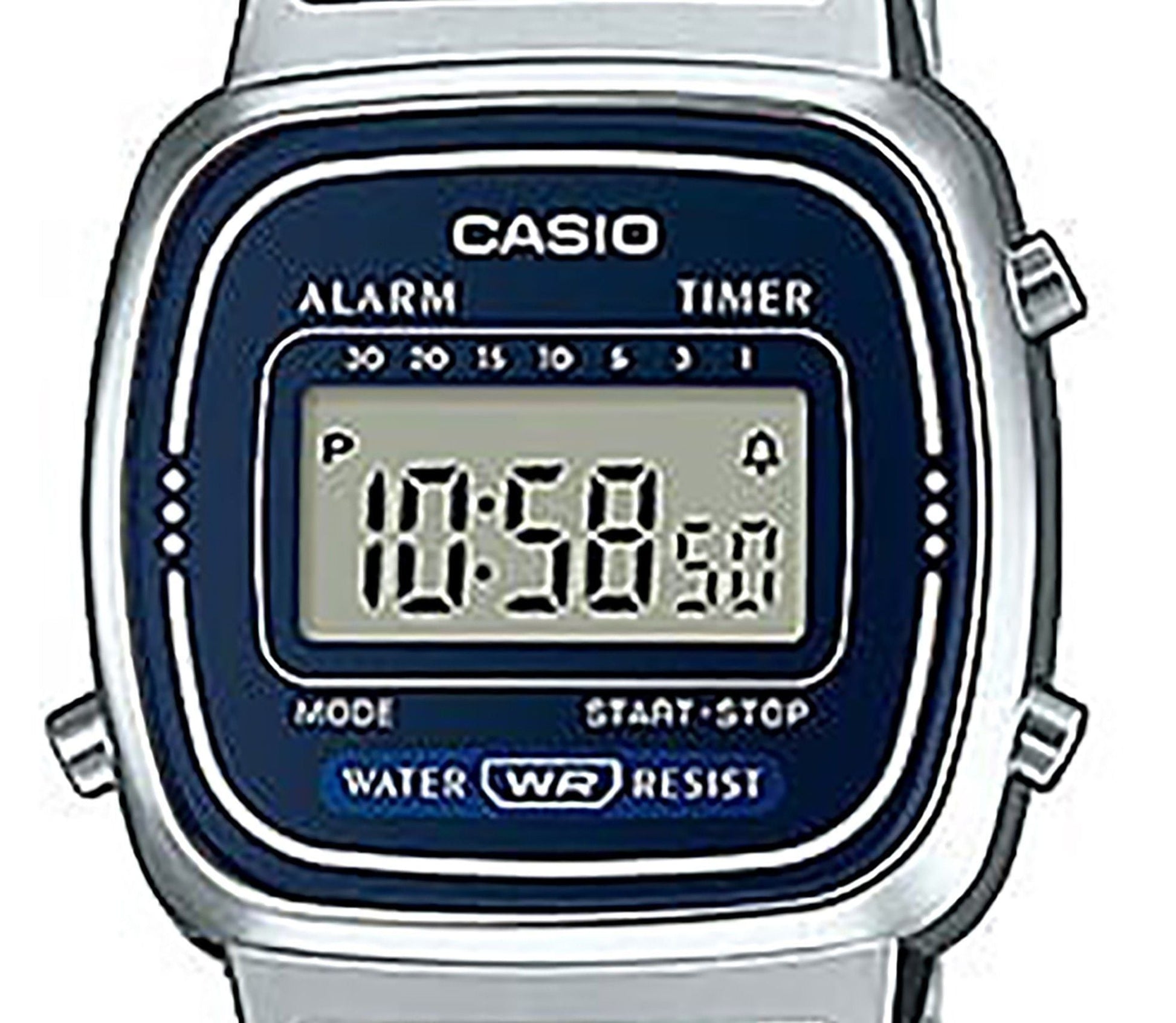 Casio Alarm Digital LA - 670WA - 2D LA670WA - 2D Women's Watch - Prestige Stones