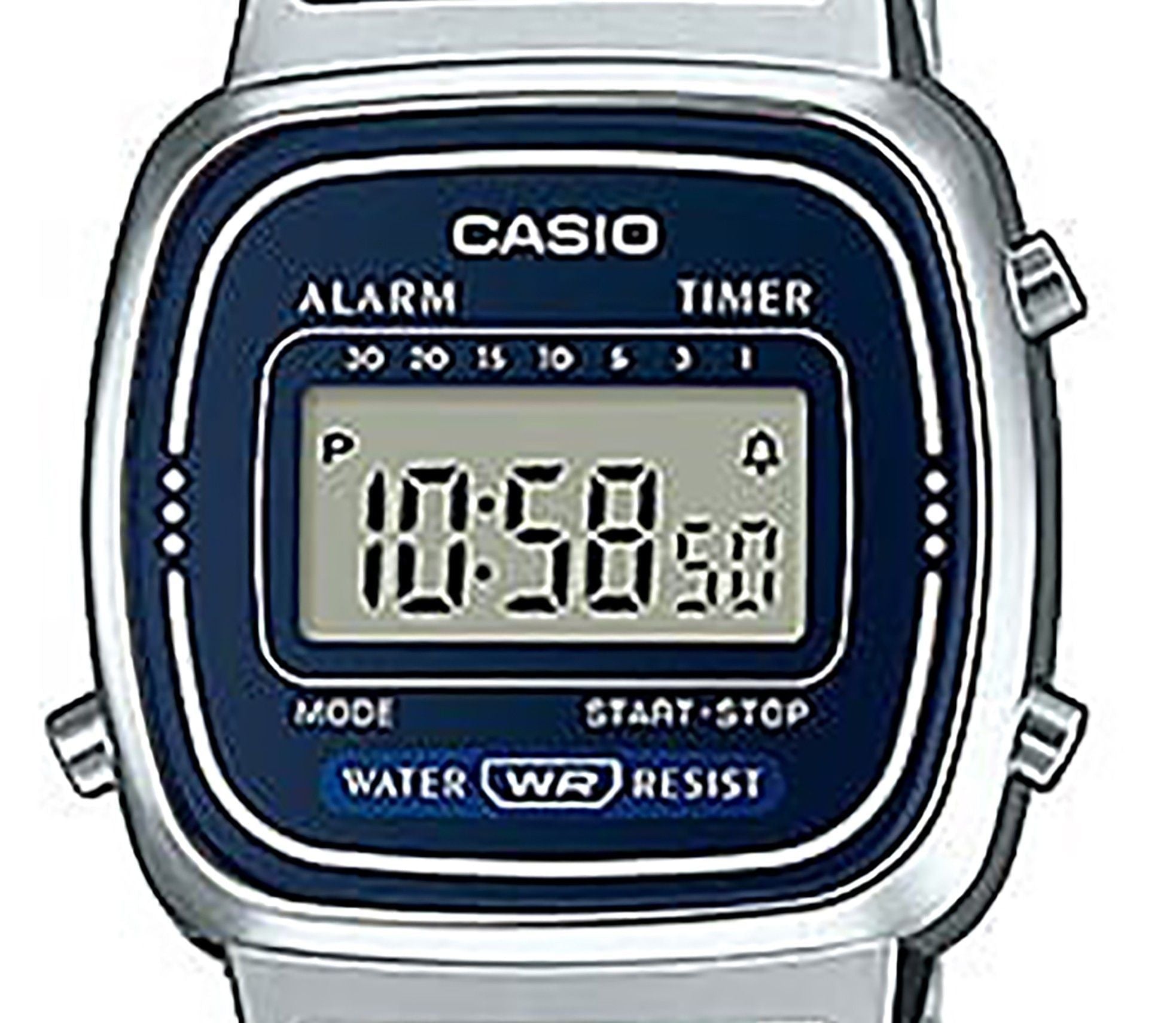 Casio Alarm Digital LA - 670WA - 2D LA670WA - 2D Women's Watch - Prestige Stones