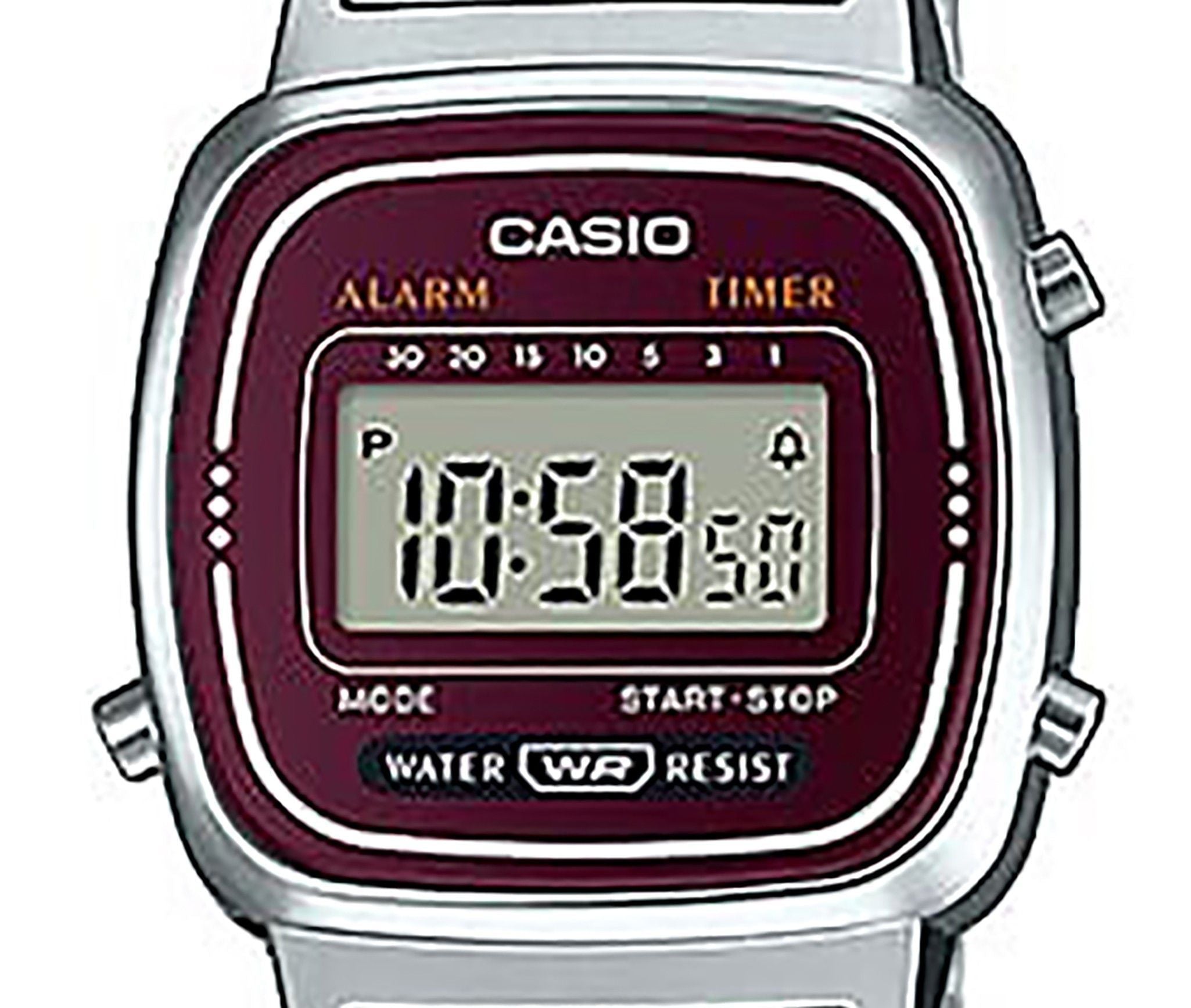 Casio Alarm Digital LA - 670WA - 4D LA670WA - 4D Women's Watch - Prestige Stones