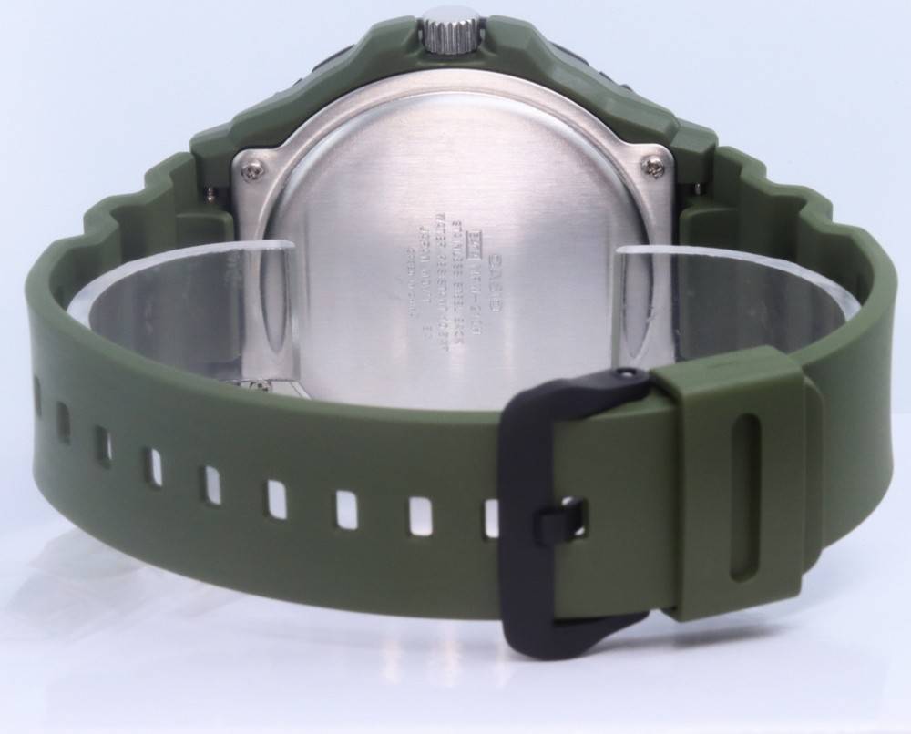 Casio Analog Army Green Resin Band Quartz MRW - 210H - 3A MRW210H - 3 100M Men's Watch - Prestige Stones