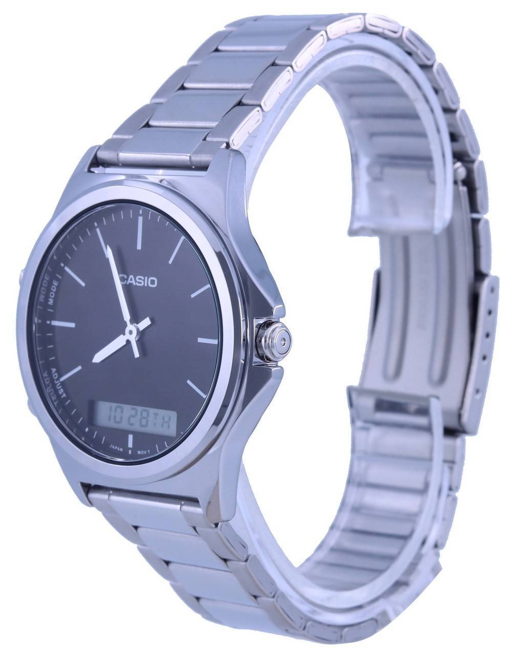 Casio Analog Digital Black Dial Stainless Steel MTP - VC01D - 1E MTPVC01D - 1 Men's Watch - Prestige Stones