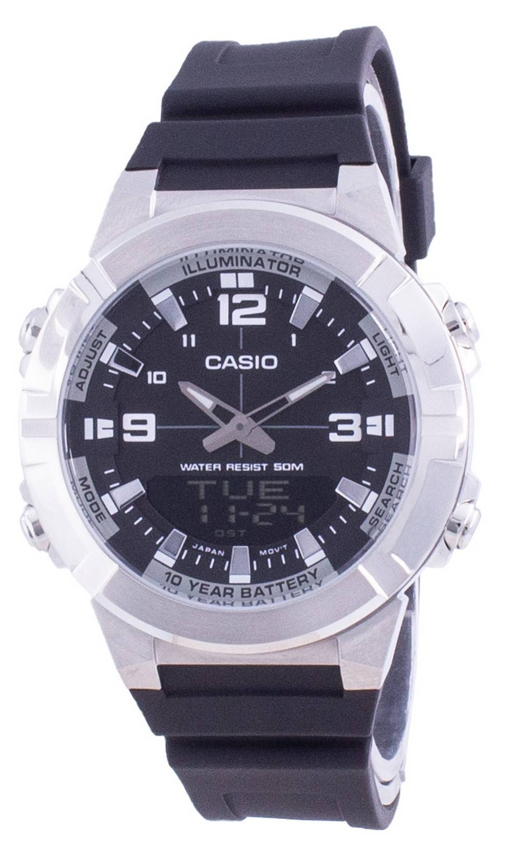 Casio Analog Digital World Time Resin Strap AMW - 870 - 1A AMW870 - 1 Men's Watch - Prestige Stones