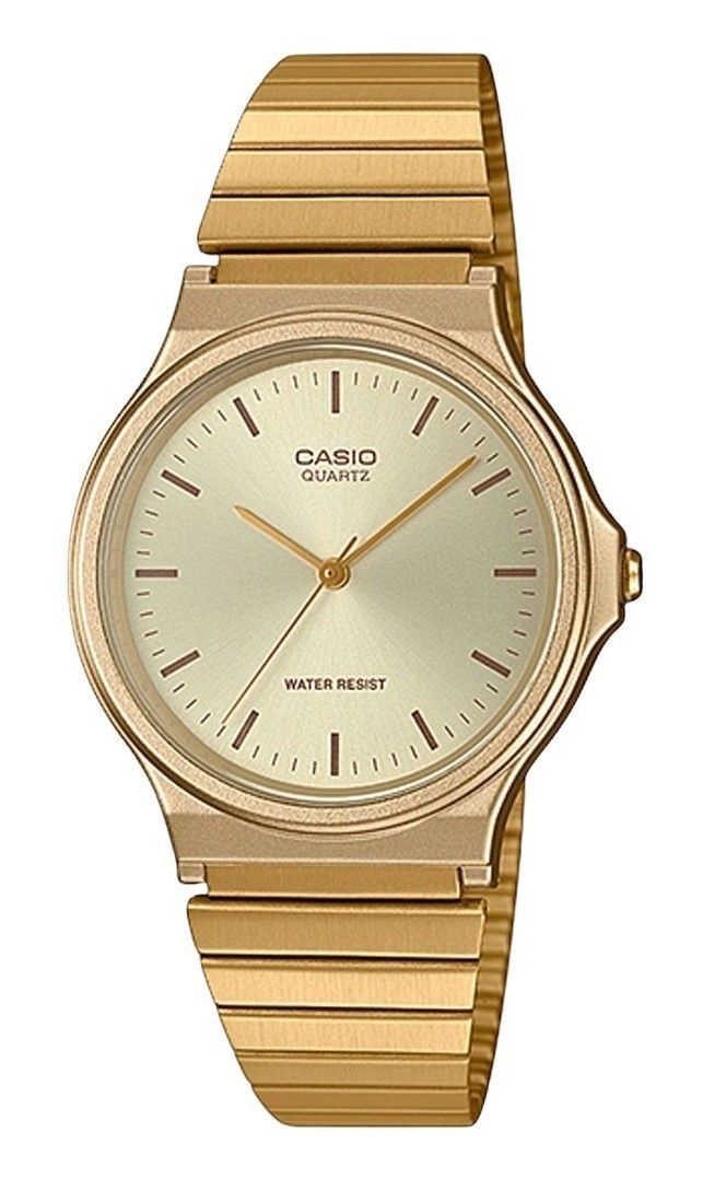 Casio Analog Gold Tone Stainless Steel Champagne Dial Quartz MQ - 24G - 9E Men's Watch - Prestige Stones