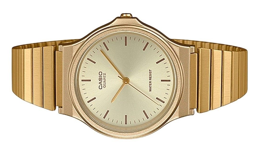 Casio Analog Gold Tone Stainless Steel Champagne Dial Quartz MQ - 24G - 9E Men's Watch - Prestige Stones