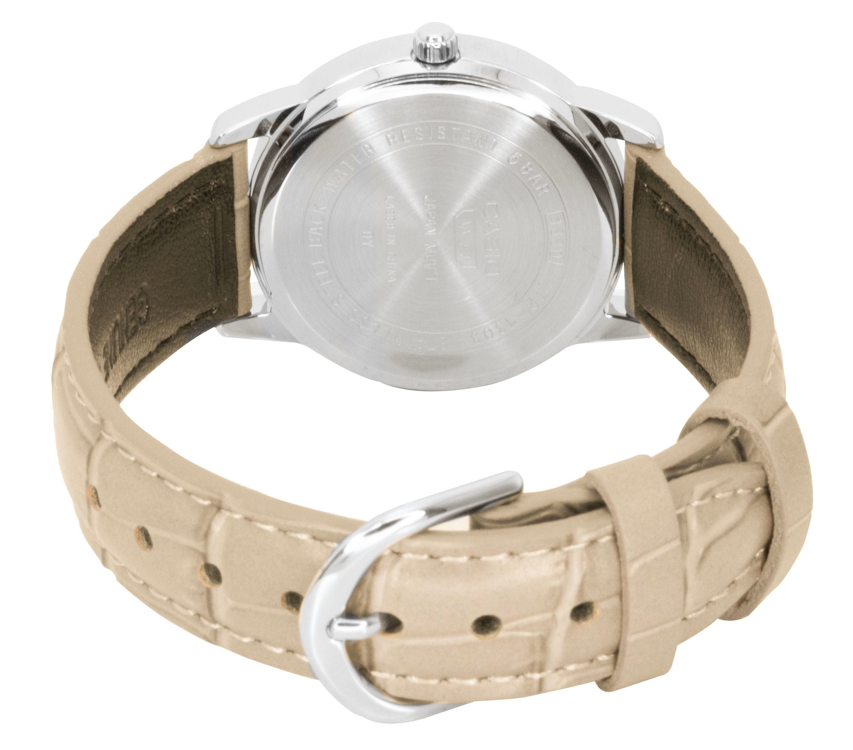 Casio Analog Leather Strap Gold Dial Quartz LTP - 1303LL - 7AV Women's Watch - Prestige Stones