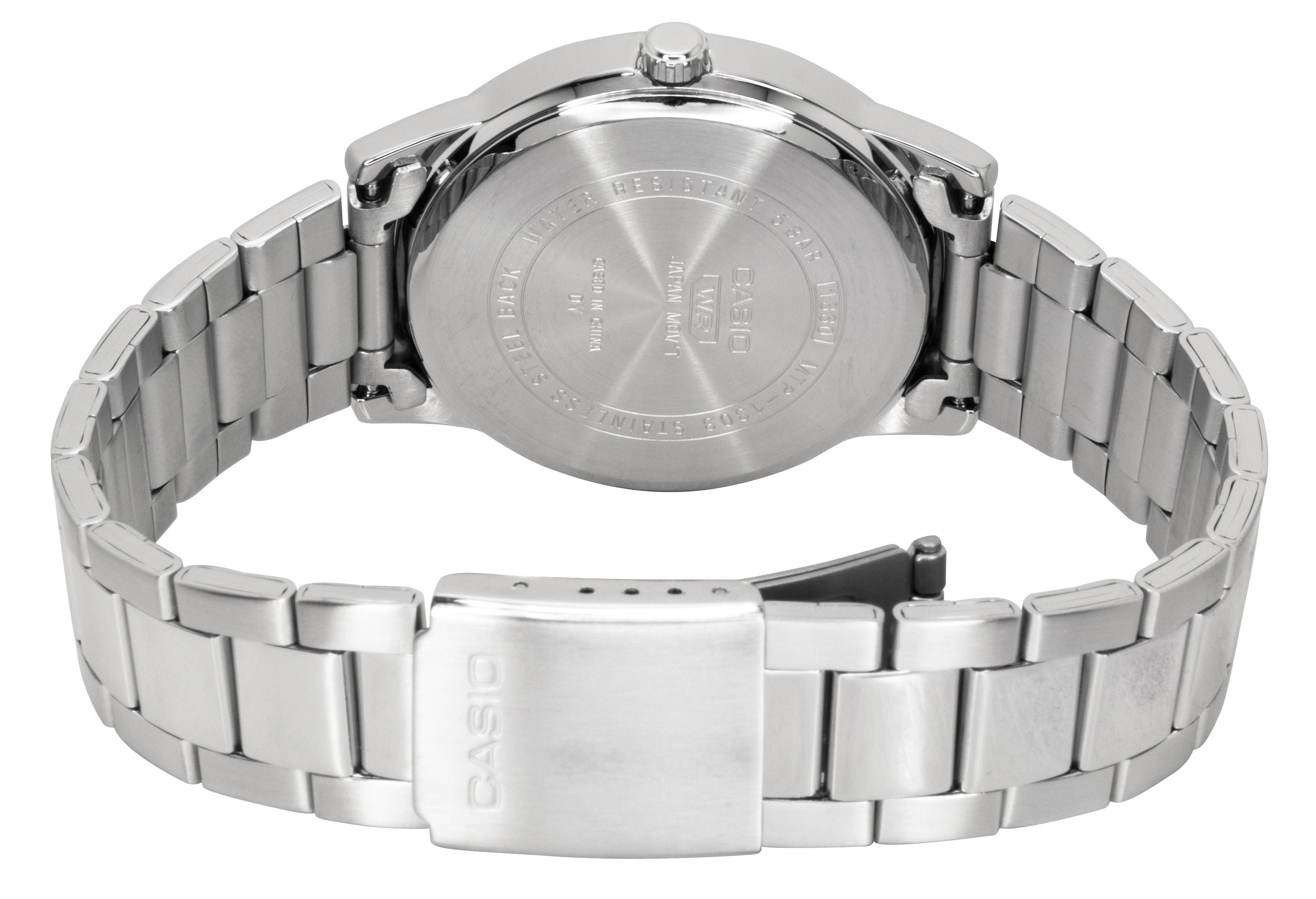 Casio Analog Stainless Steel Black Dial Quartz MTP - 1303DD - 1AV Men's Watch - Prestige Stones