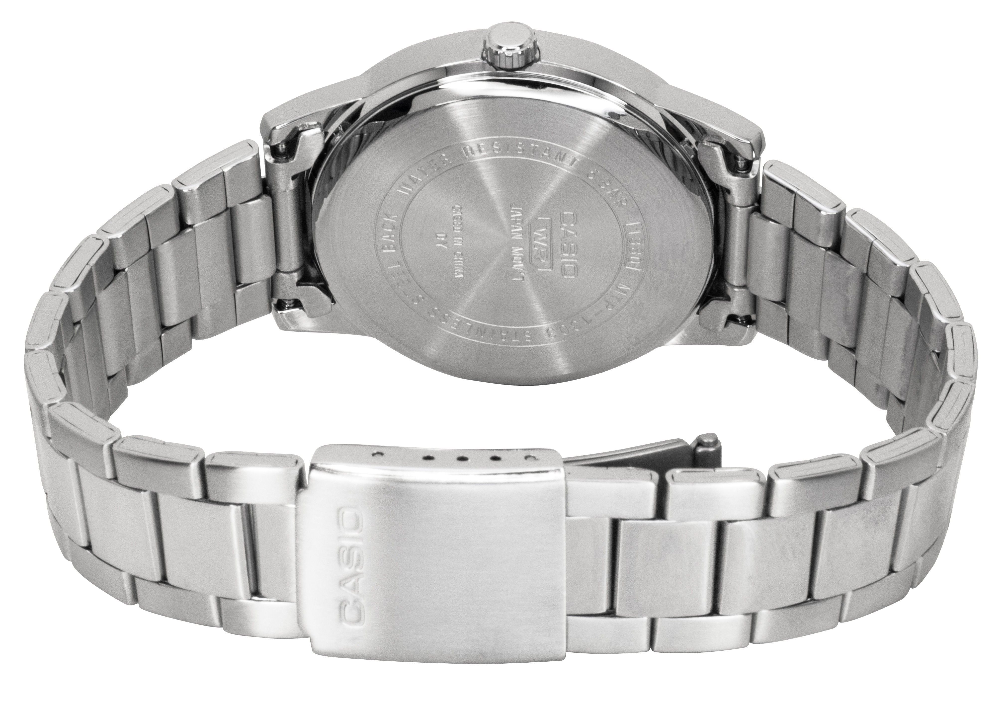 Casio Analog Stainless Steel Silver Dial Quartz MTP - 1303DD - 7AV Men's Watch - Prestige Stones
