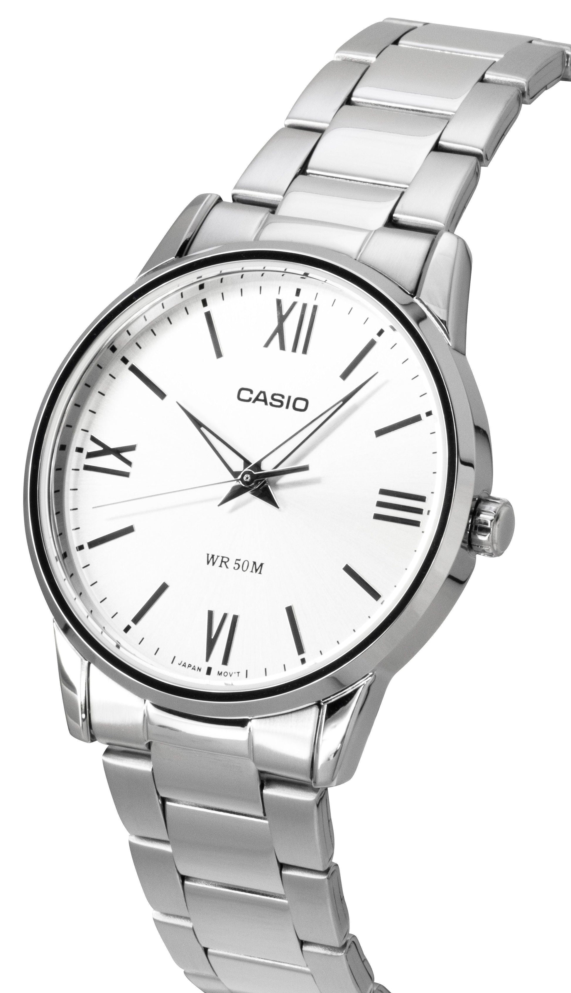 Casio Analog Stainless Steel Silver Dial Quartz MTP - 1303DD - 7AV Men's Watch - Prestige Stones