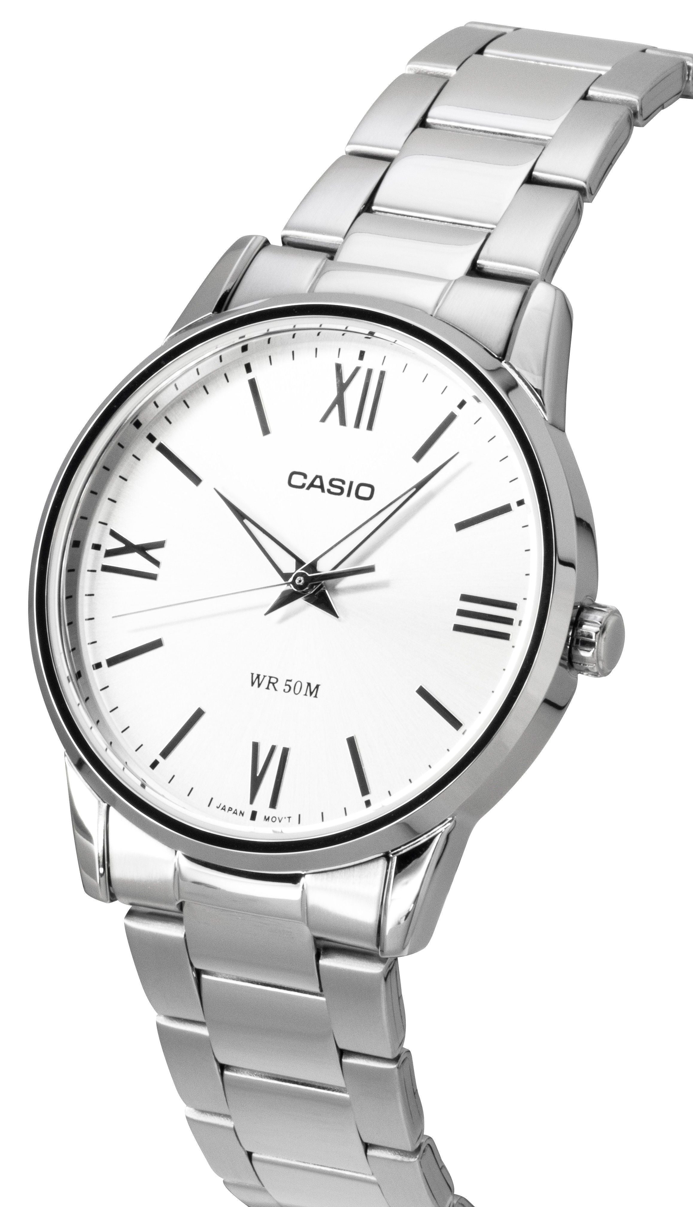 Casio Analog Stainless Steel Silver Dial Quartz MTP - 1303DD - 7AV Men's Watch - Prestige Stones