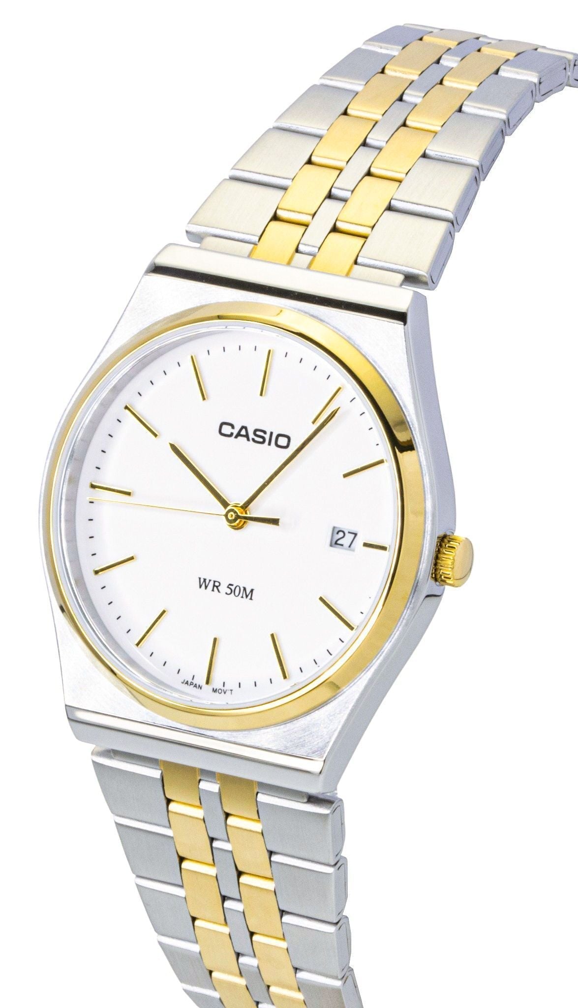 Casio Analog Two Tone Stainless Steel White Dial Quartz MTP - B145SG - 7AV Men's Watch - Prestige Stones