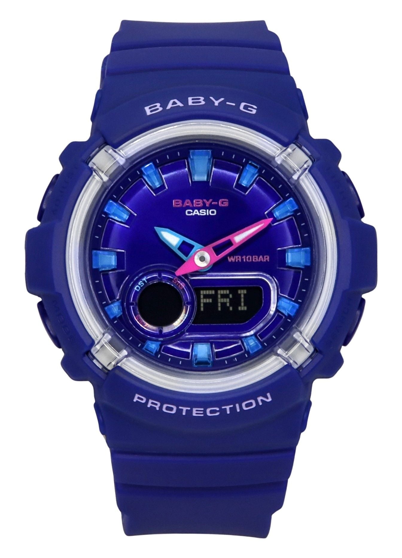 Casio Baby - G Analog Digital Resin Strap Blue Dial Quartz BGA - 280DN - 2A 100M Women's Watch - Prestige Stones