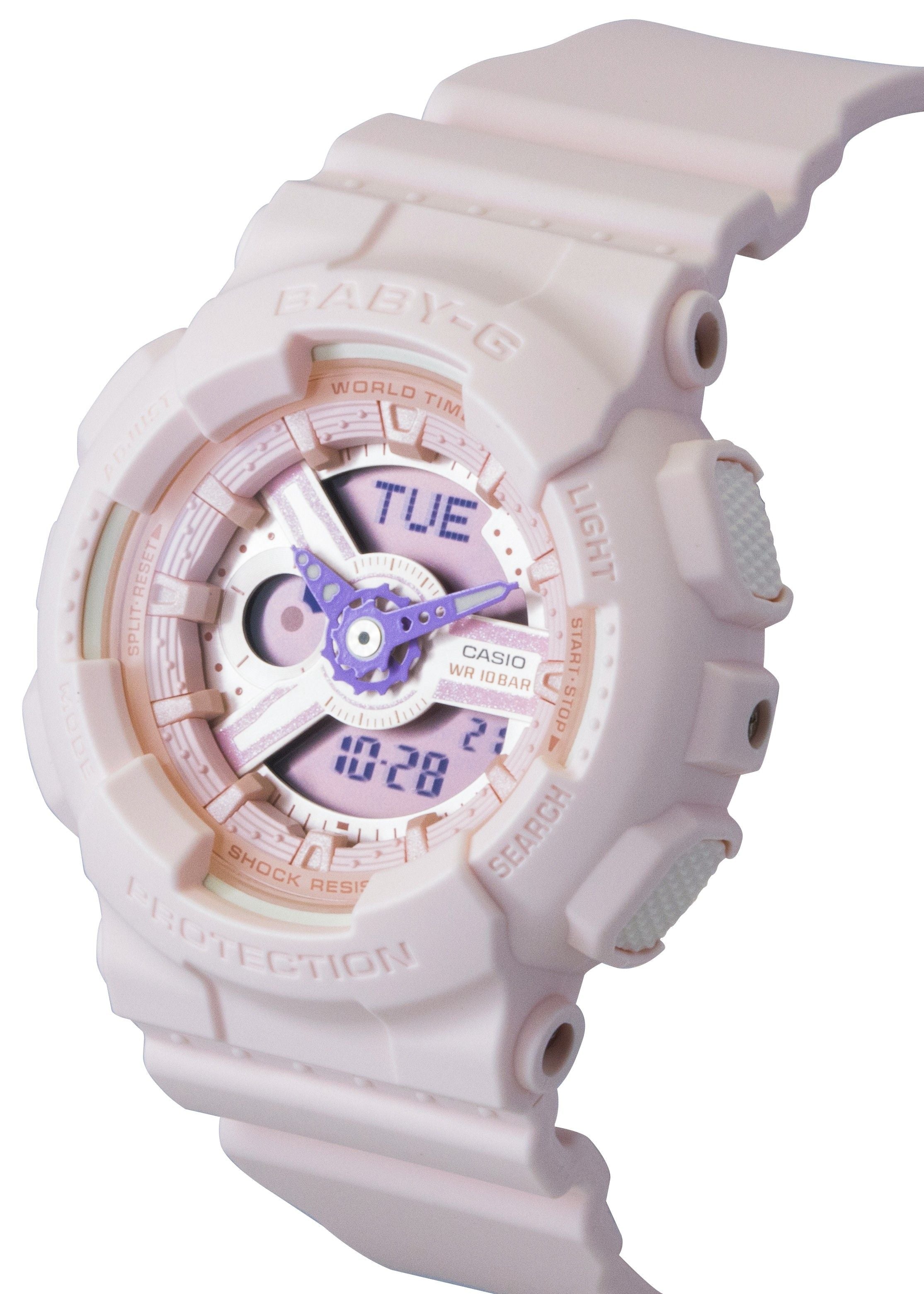 Casio Baby - G Analog Digital Resin Strap Pink Dial Quartz BA - 110AH - 4A 100M Women's Watch - Prestige Stones
