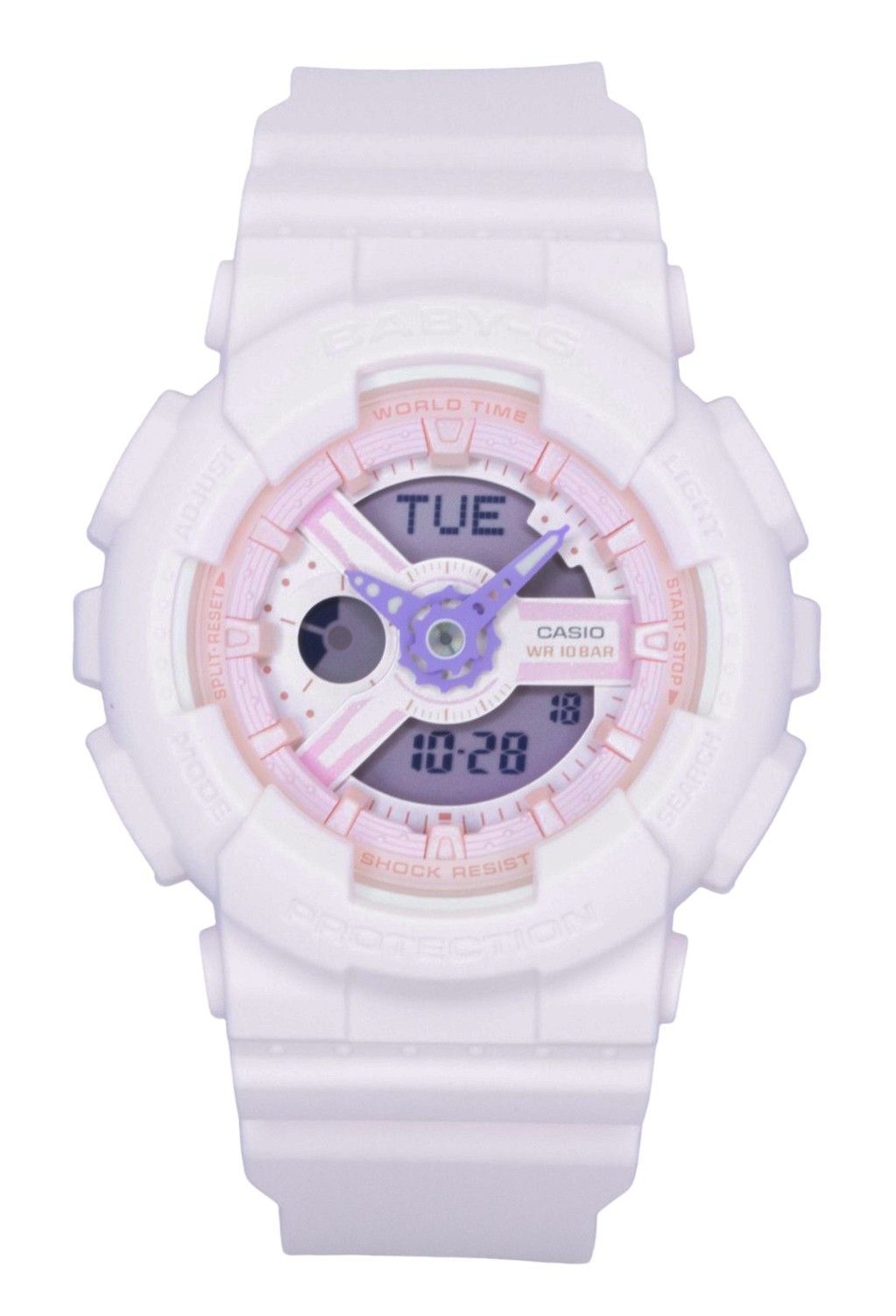 Casio Baby - G Analog Digital Resin Strap Pink Dial Quartz BA - 110AH - 4A 100M Women's Watch - Prestige Stones