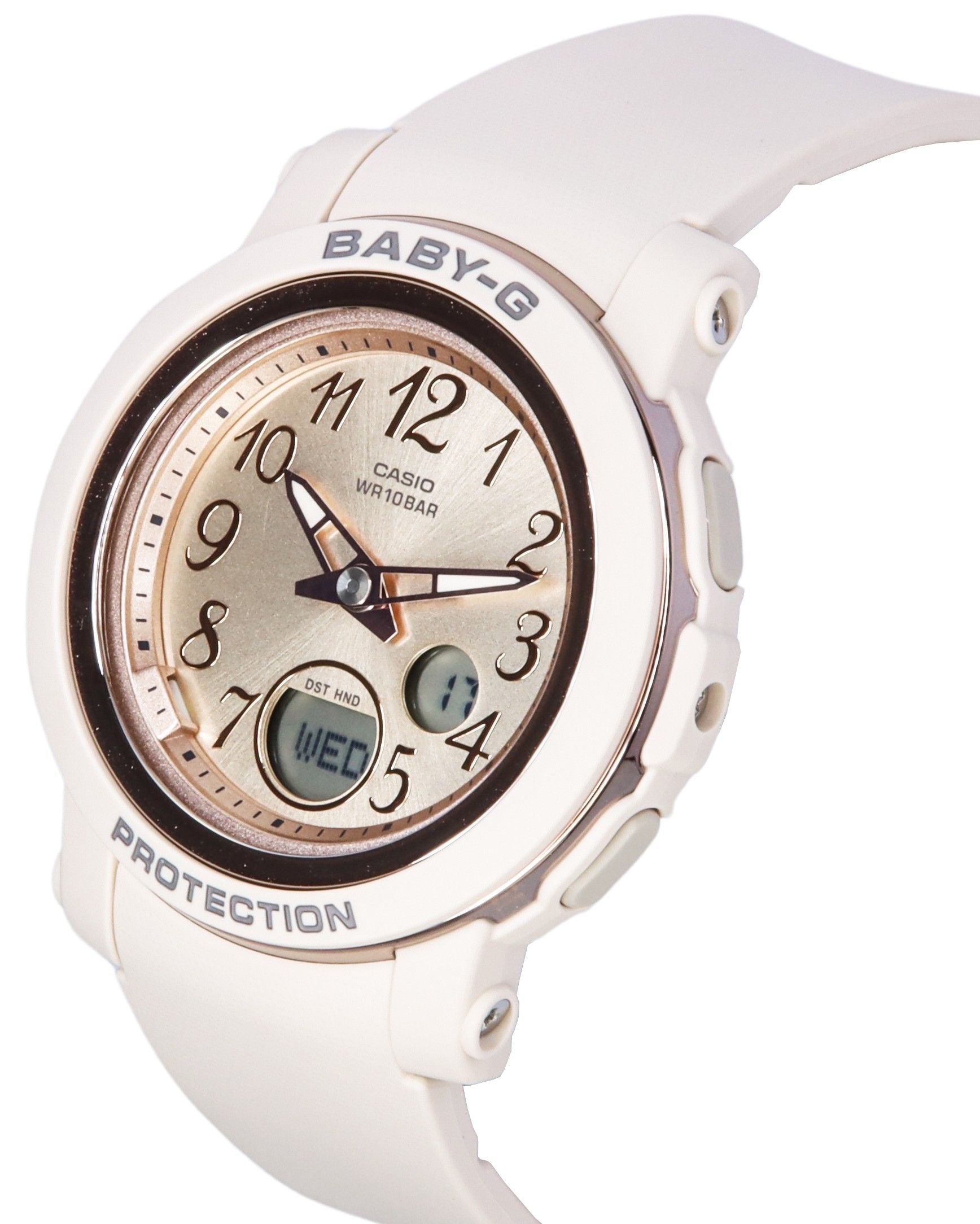 Casio Baby - G Analog Digital Resin Strap Rose Gold Dial Quartz BGA - 290SA - 4A 100M Women's Watch - Prestige Stones