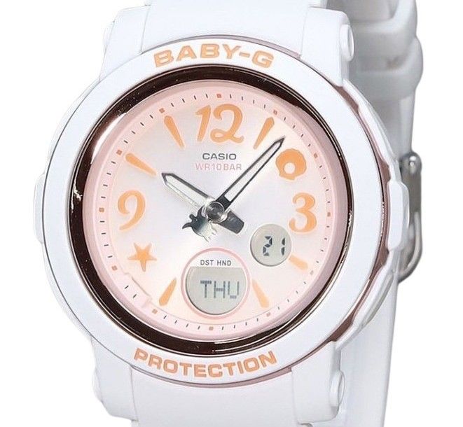 Casio Baby - G Analog Digital Undersea World Resin Strap Orange Dial Quartz BGA - 290US - 4A 100M Women's Watch - Prestige Stones