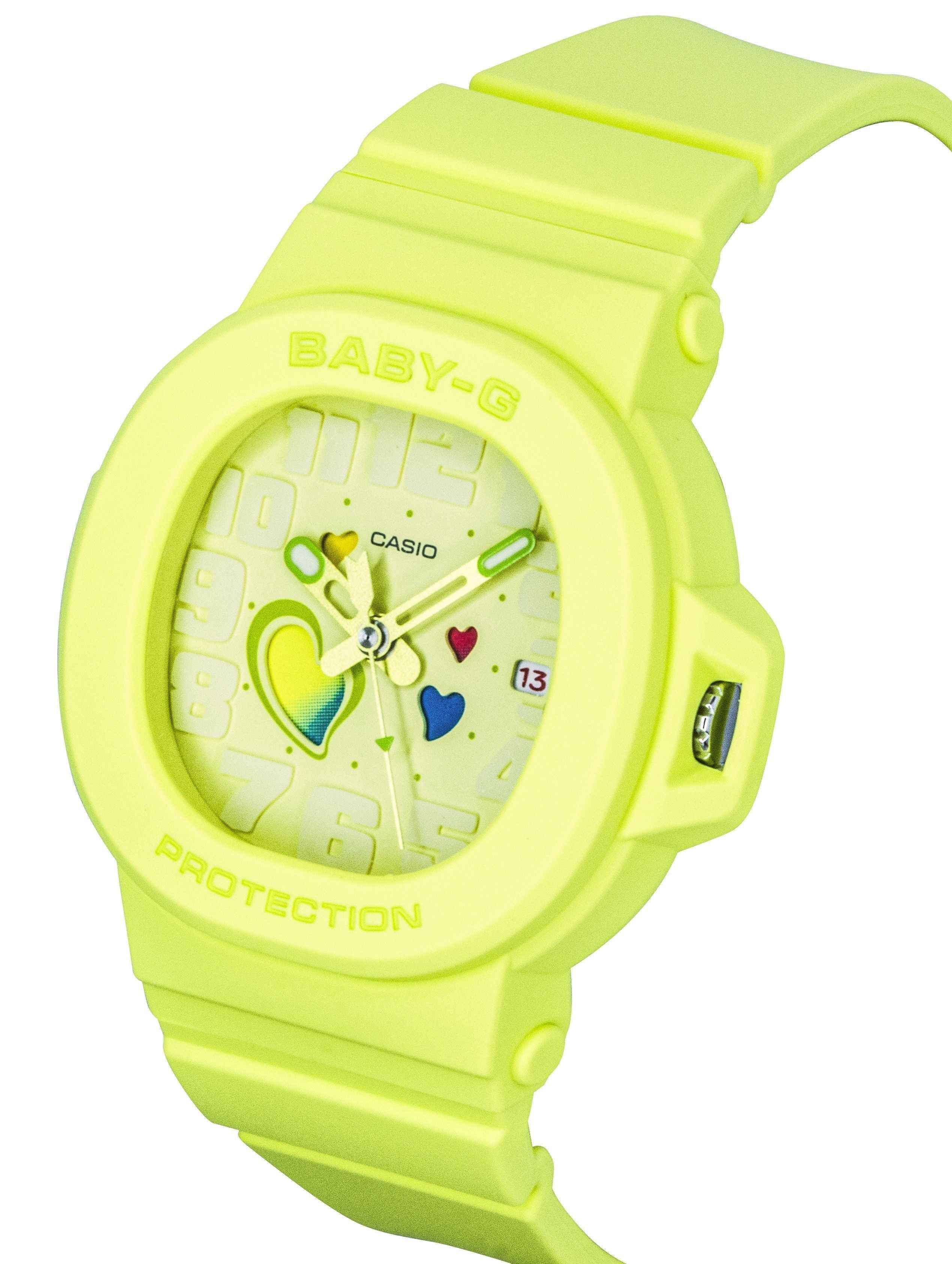 Casio Baby - G Analog Playful Hearts Series Green Dial Quartz BGA - 10 - 3A 100M Women's Watch - Prestige Stones