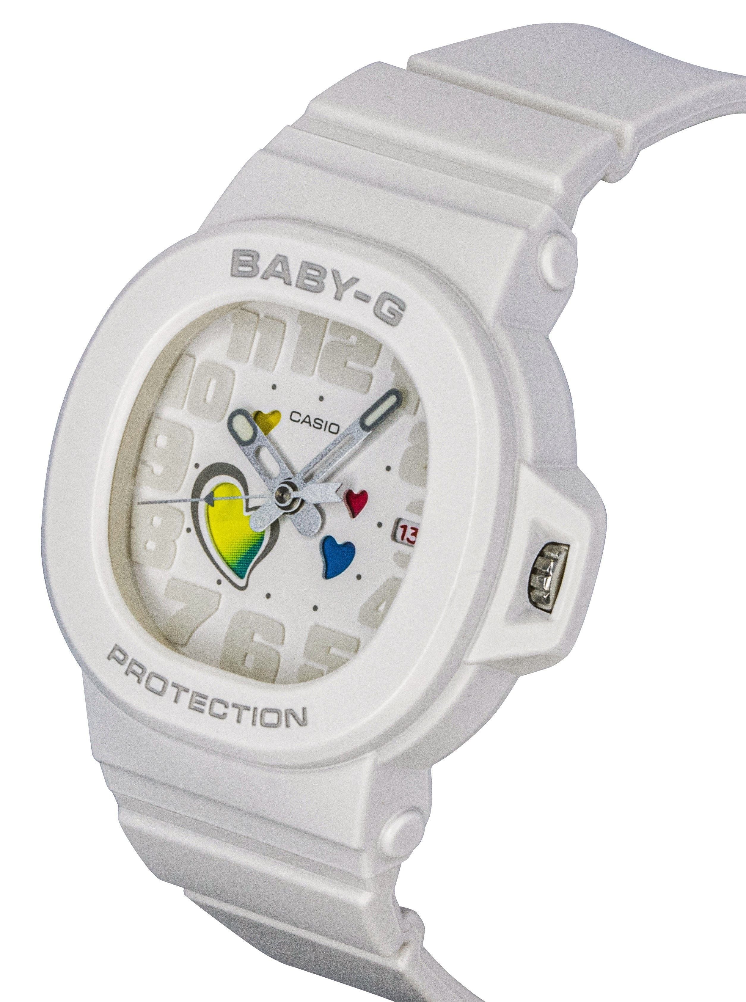 Casio Baby - G Analog Playful Hearts Series White Dial Quartz BGA - 10 - 7A 100M Women's Watch - Prestige Stones