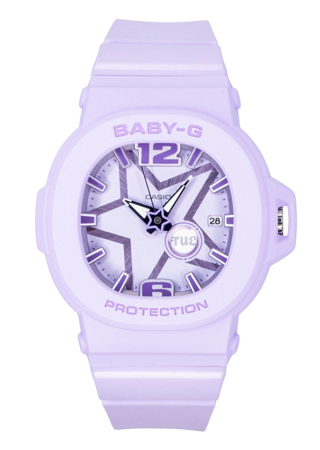 Casio Baby - G Analog Resin Strap Purple Dial Quartz BGA - 10D - 6A 100M Women's Watch - Prestige Stones