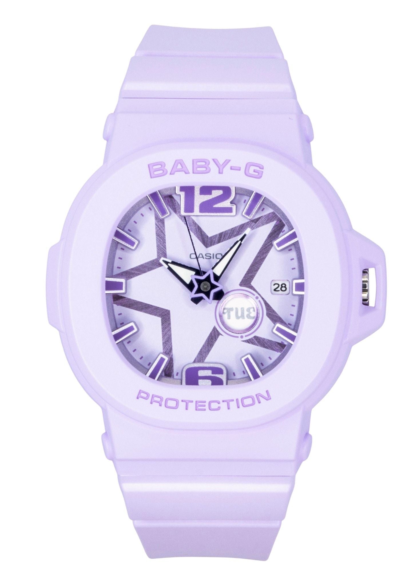 Casio Baby - G Analog Resin Strap Purple Dial Quartz BGA - 10D - 6A 100M Women's Watch - Prestige Stones