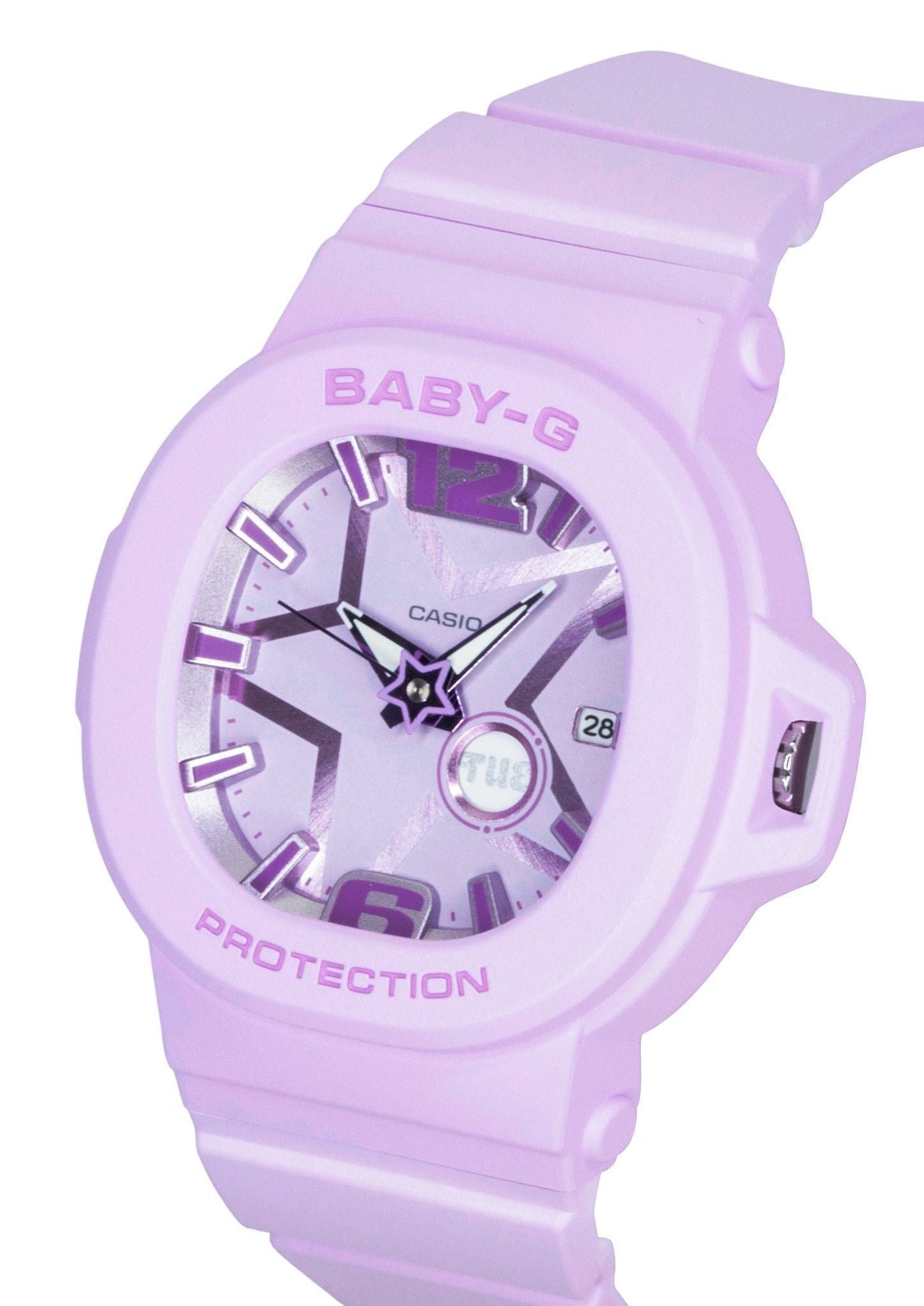 Casio Baby - G Analog Resin Strap Purple Dial Quartz BGA - 10D - 6A 100M Women's Watch - Prestige Stones