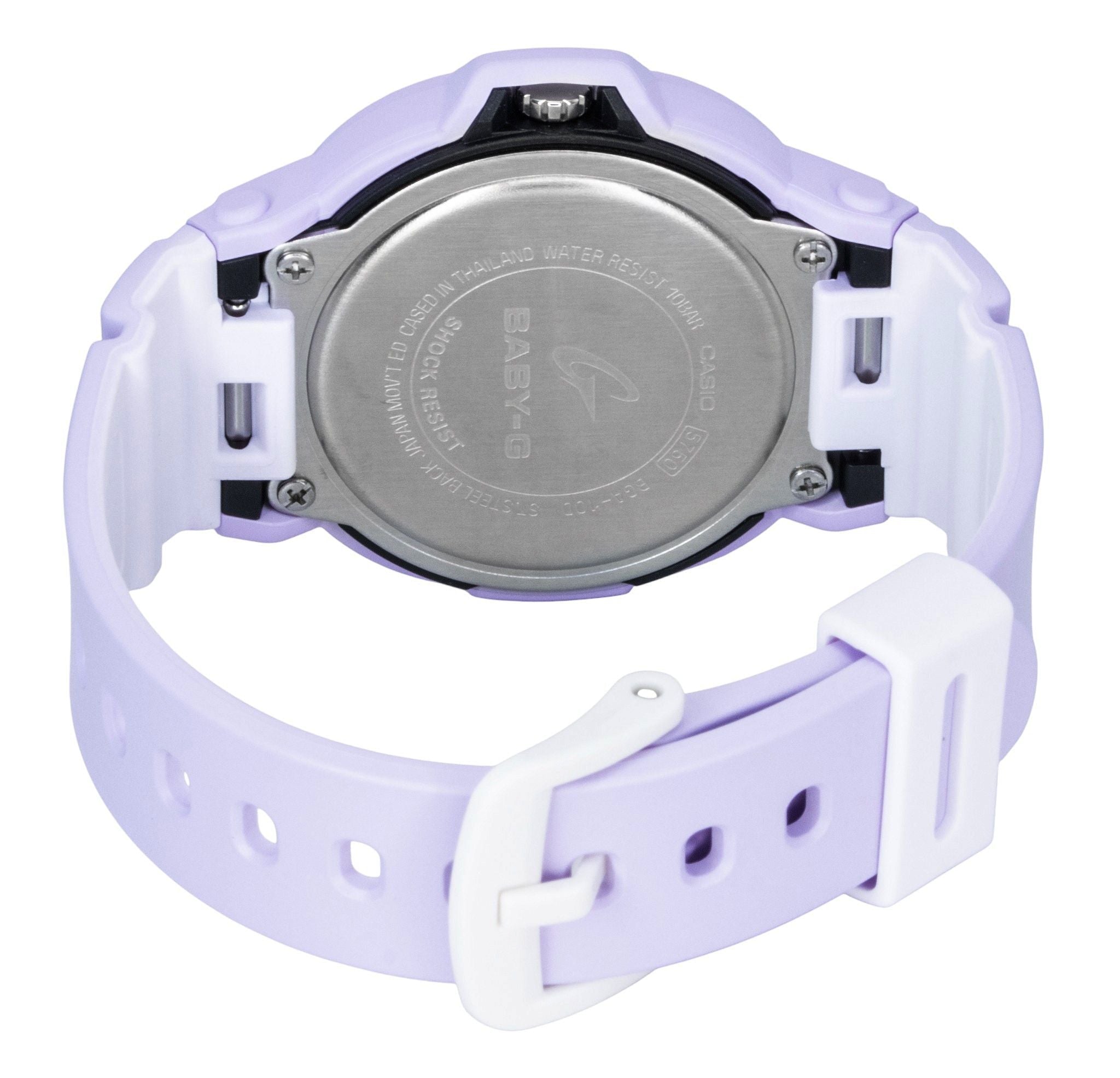 Casio Baby - G Analog Resin Strap Purple Dial Quartz BGA - 10D - 6A 100M Women's Watch - Prestige Stones