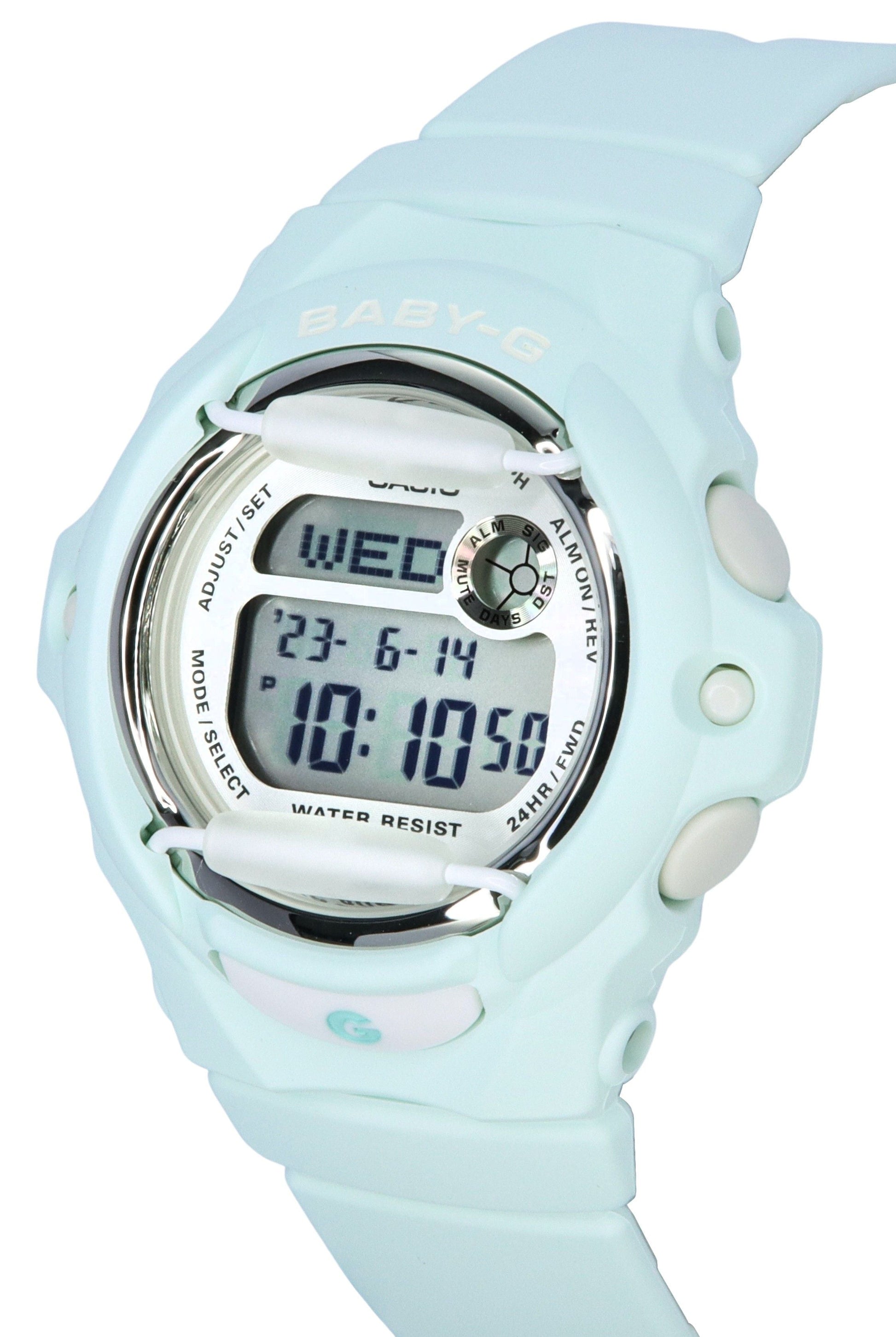 Casio Baby - G Digital Pastel Green Resin Strap Quartz BG - 169U - 3 200M Women's Watch - Prestige Stones