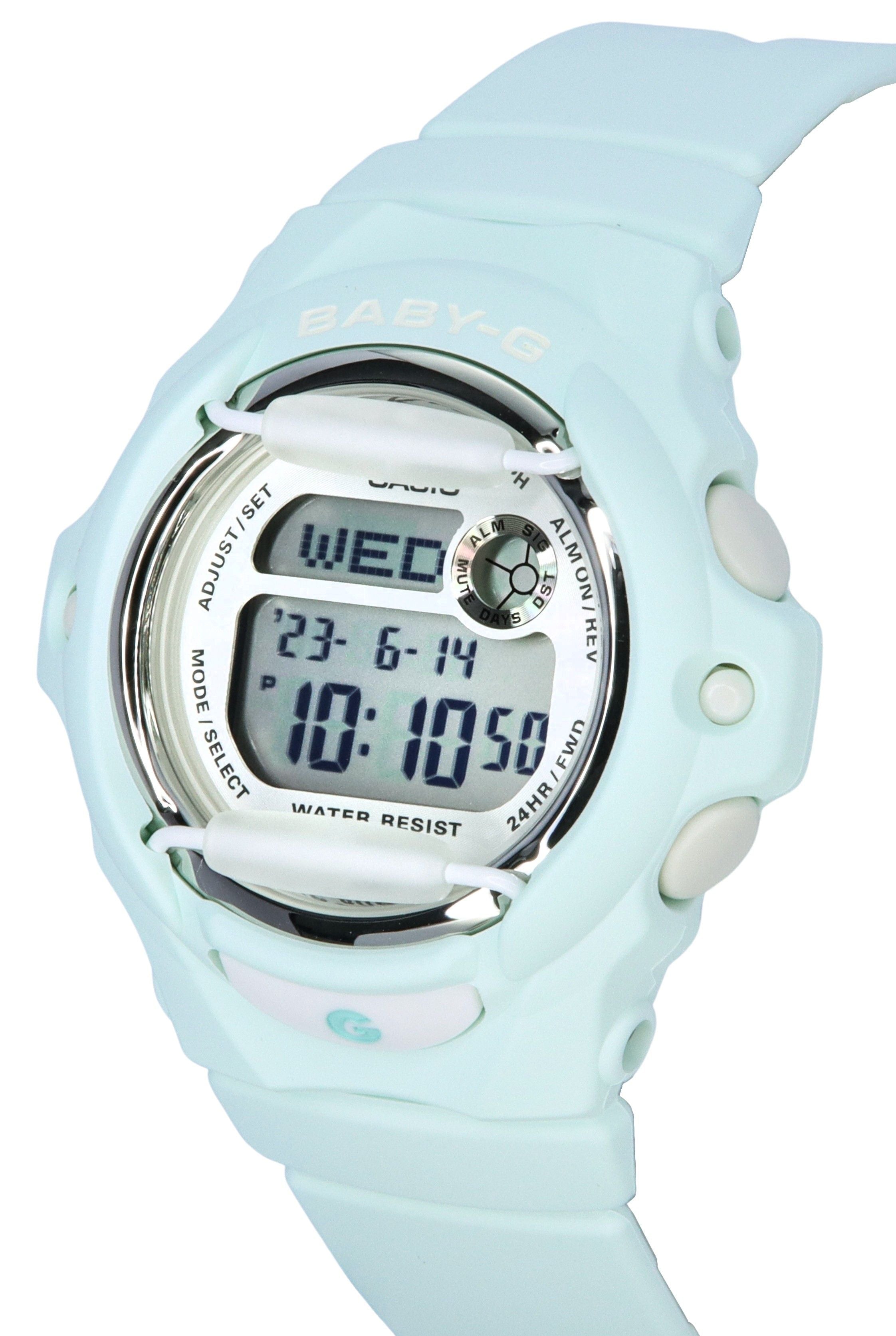 Casio Baby - G Digital Pastel Green Resin Strap Quartz BG - 169U - 3 200M Women's Watch - Prestige Stones