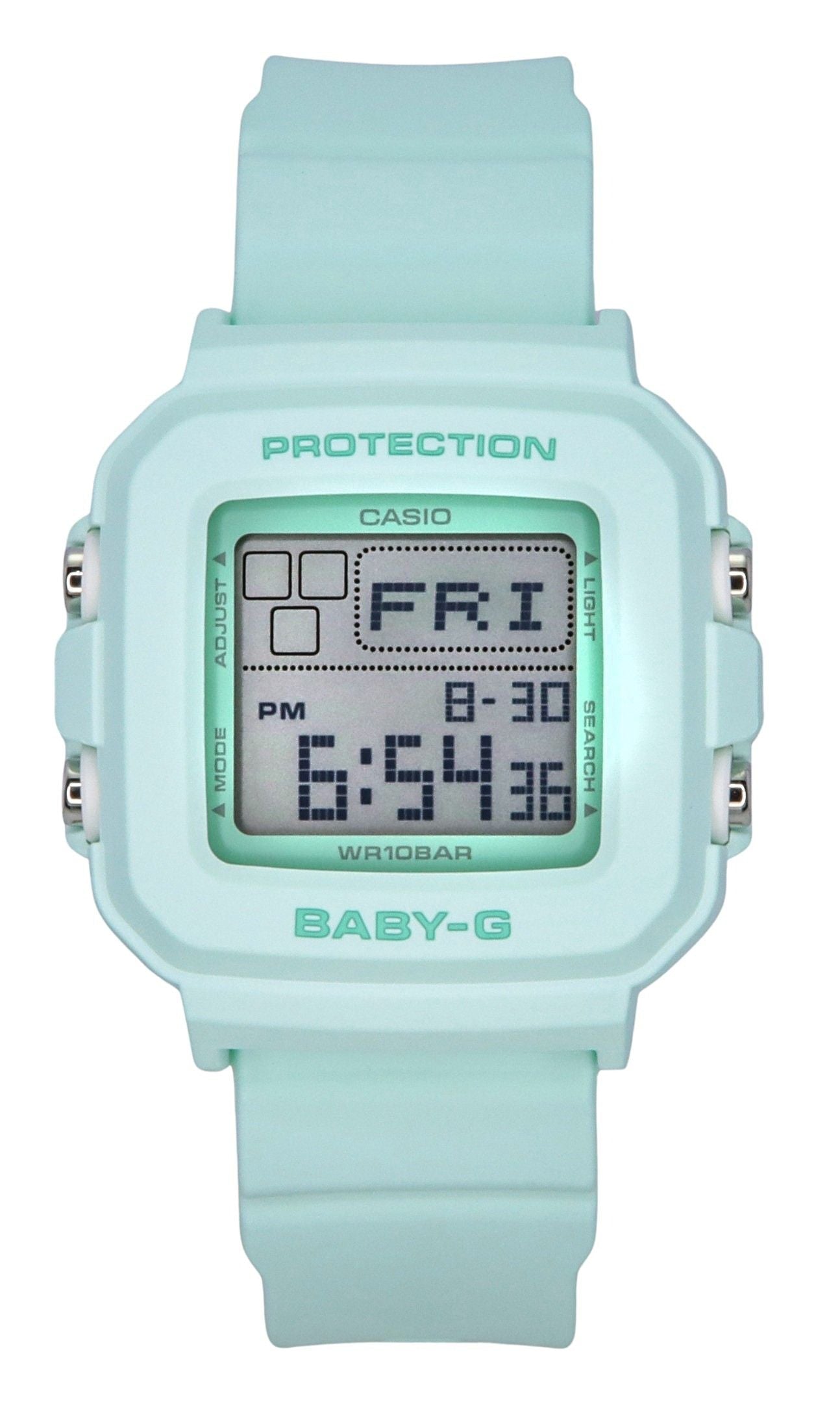 Casio Baby - G Digital Resin Strap Mint Green Dial Quartz BGD - 10 - 3 100M Women's Watch - Prestige Stones