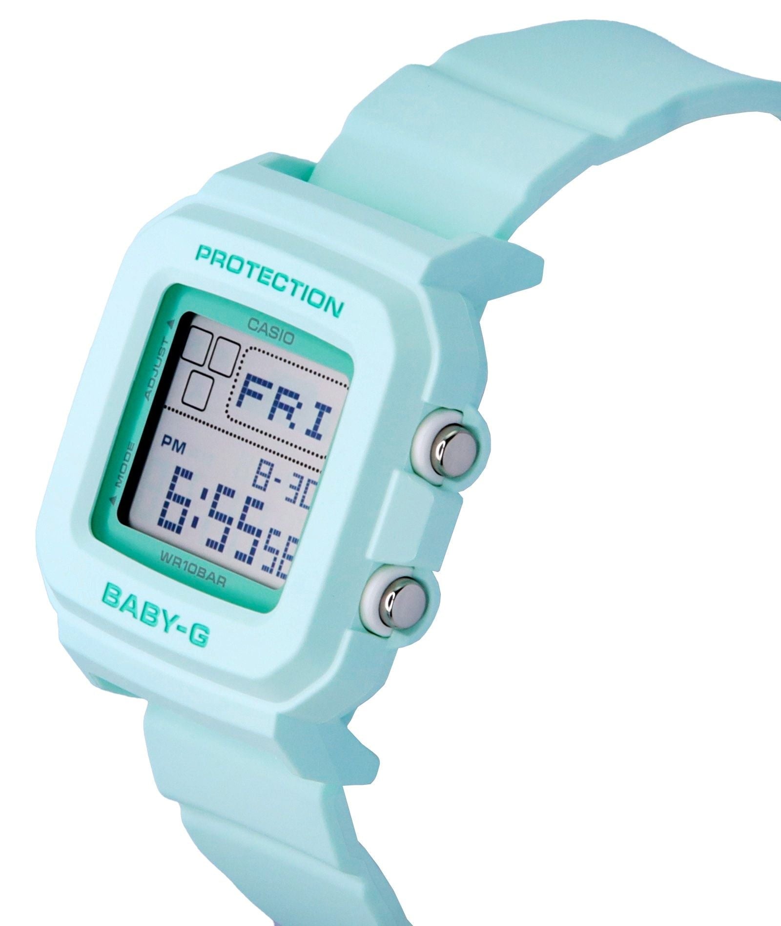 Casio Baby - G Digital Resin Strap Mint Green Dial Quartz BGD - 10 - 3 100M Women's Watch - Prestige Stones