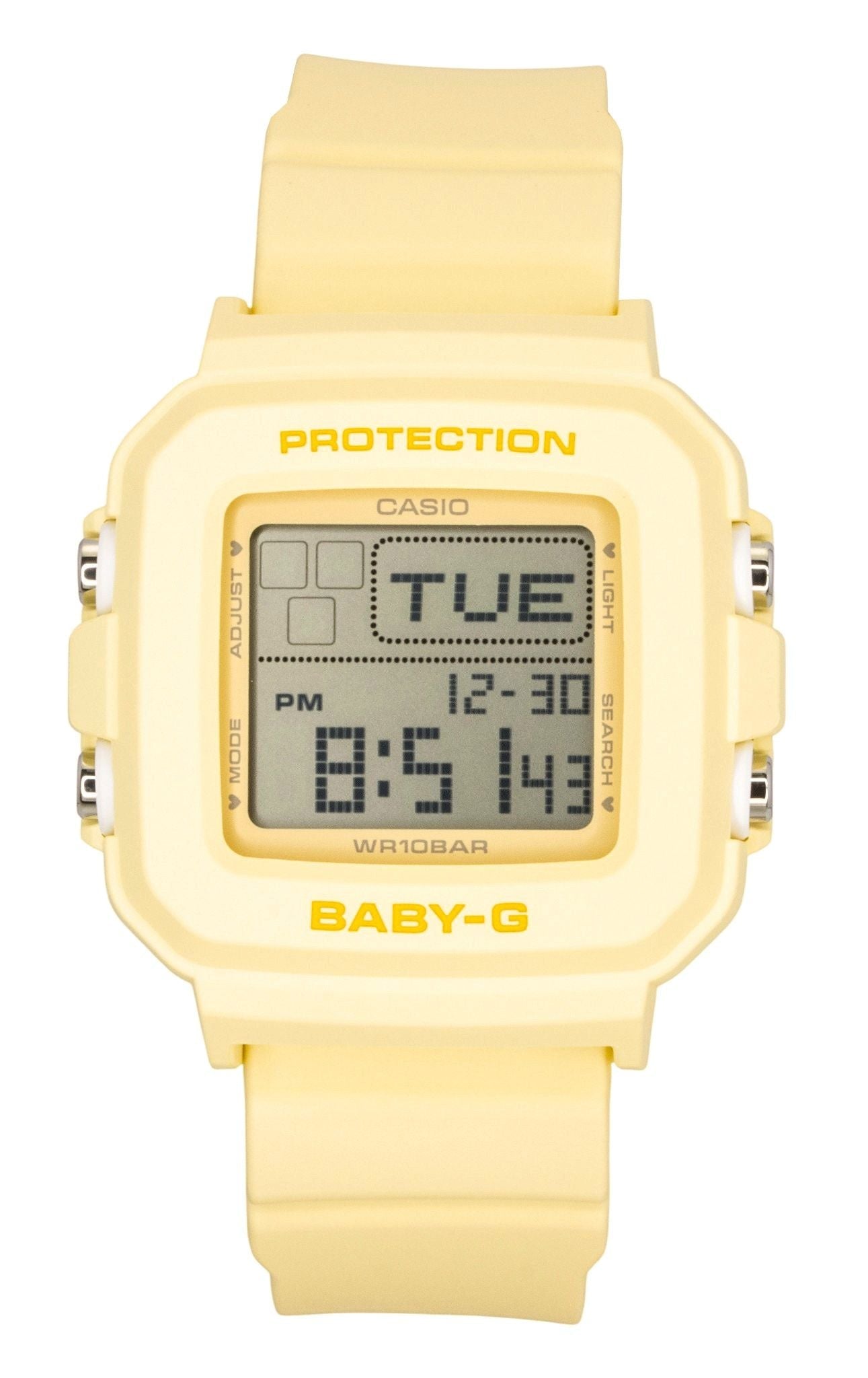 Casio Baby - G Digital Yellow Resin Strap Quartz BGD - 10KH - 9 100M Women's Watch - Prestige Stones