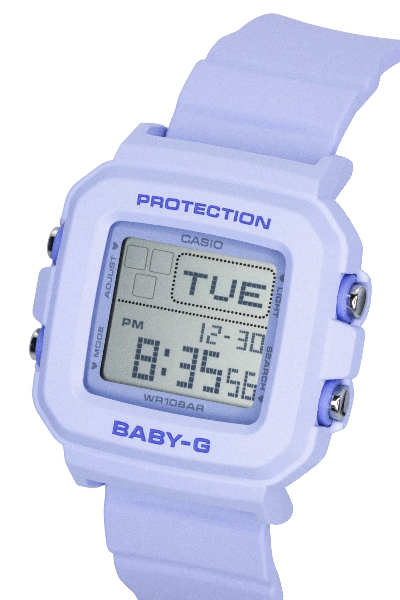 Casio Baby - G Plus Digital Resin Strap Quartz BGD - 10KH - 2B 100M Women's Watch With Special Holder - Prestige Stones