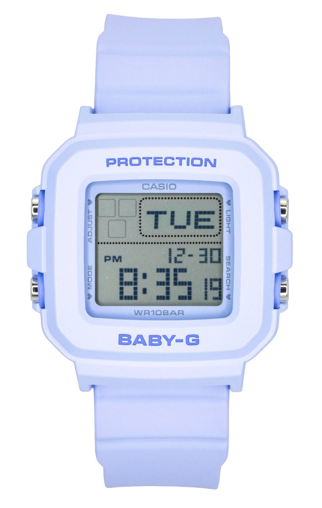 Casio Baby - G Plus Digital Resin Strap Quartz BGD - 10KH - 2B 100M Women's Watch With Special Holder - Prestige Stones