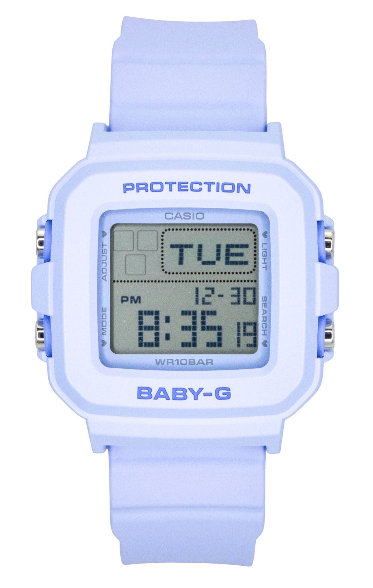 Casio Baby - G Plus Digital Resin Strap Quartz BGD - 10KH - 2B 100M Women's Watch With Special Holder - Prestige Stones