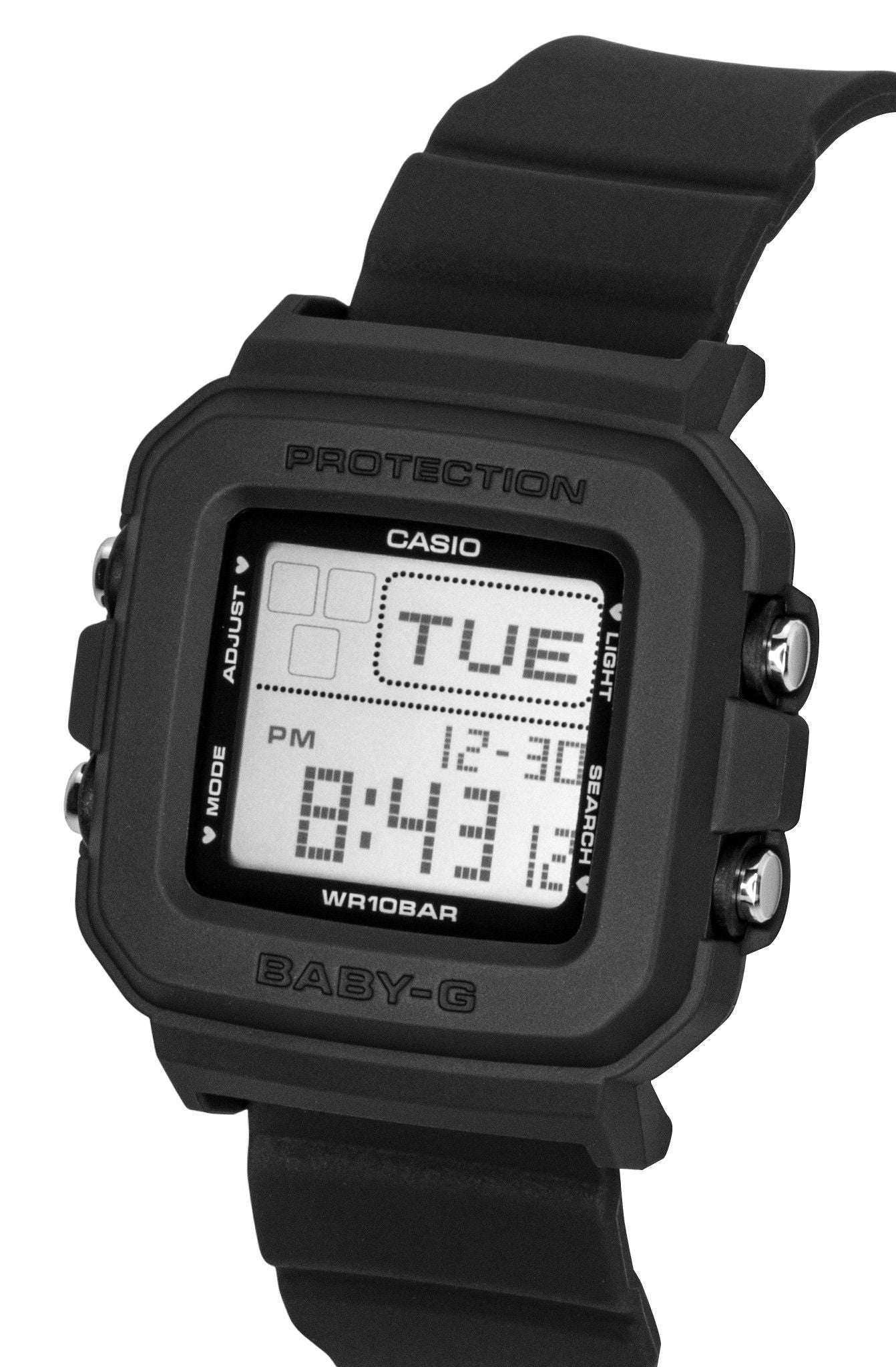 Casio Baby - G Plus Digital Resin Strap Quartz BGD - 10KH - 2C 100M Women's Watch With Special Holder - Prestige Stones